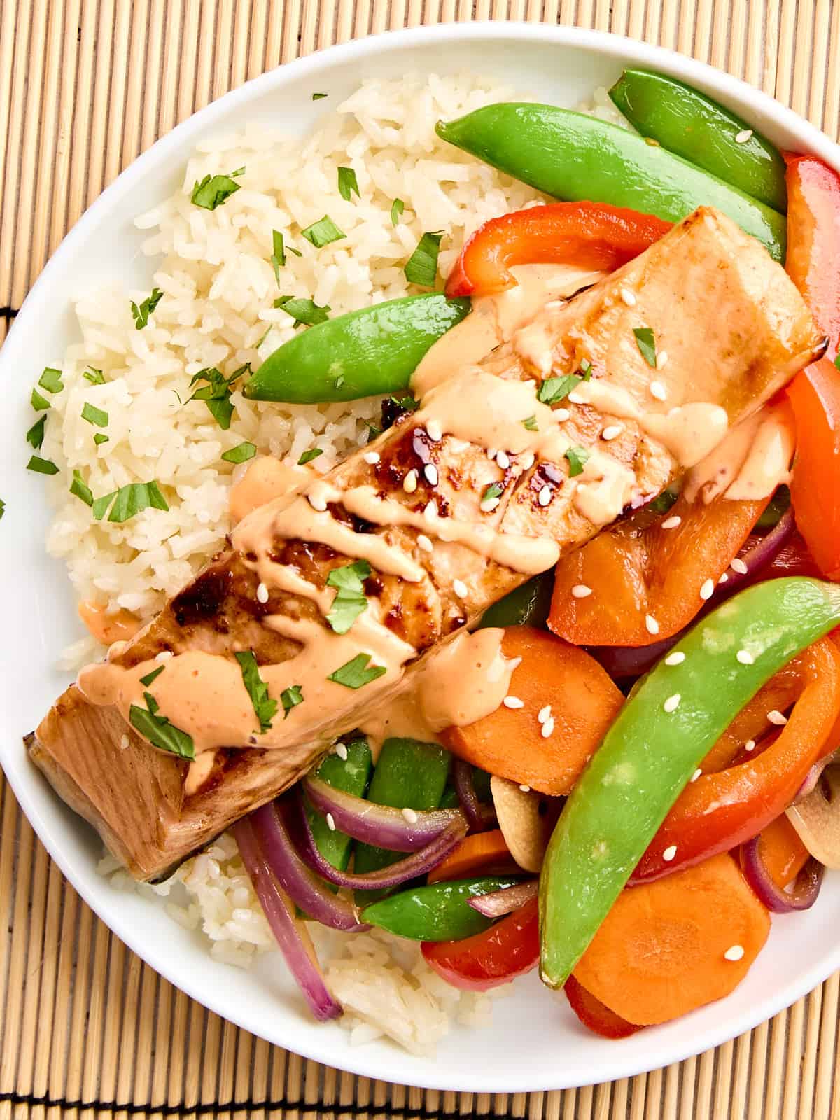 Teriyaki Salmon with Sriracha Mayo