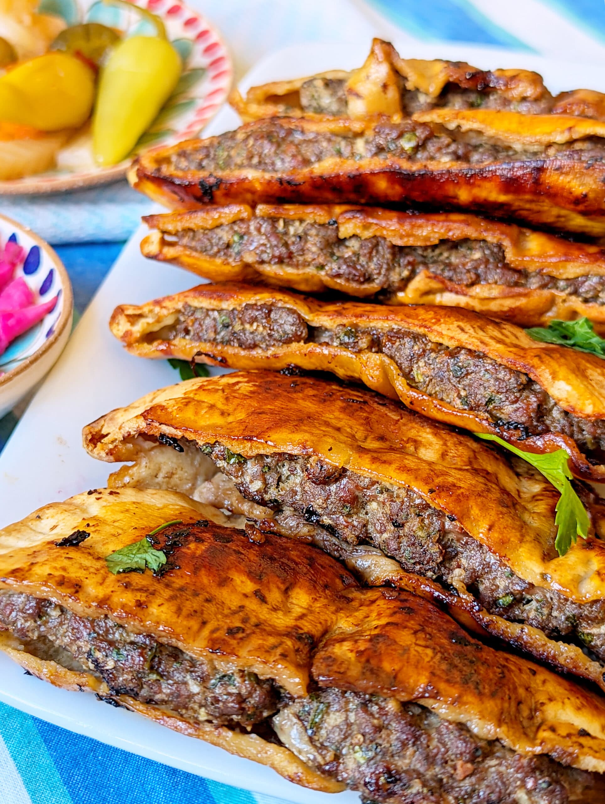 Hawawshi aka arayes- Egyptian meat stuffed pita