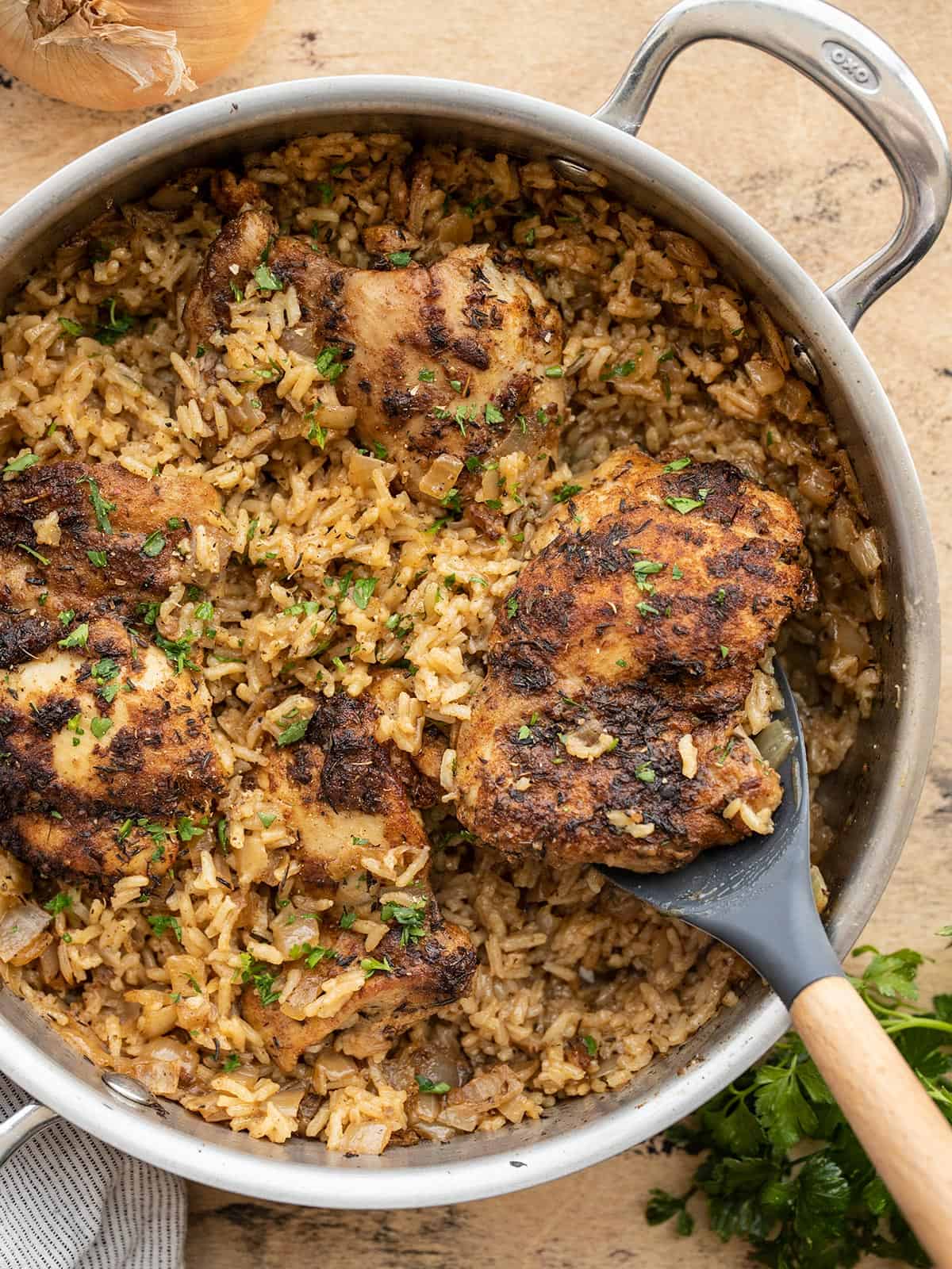 One-Pot Seasoned Chicken and Rice