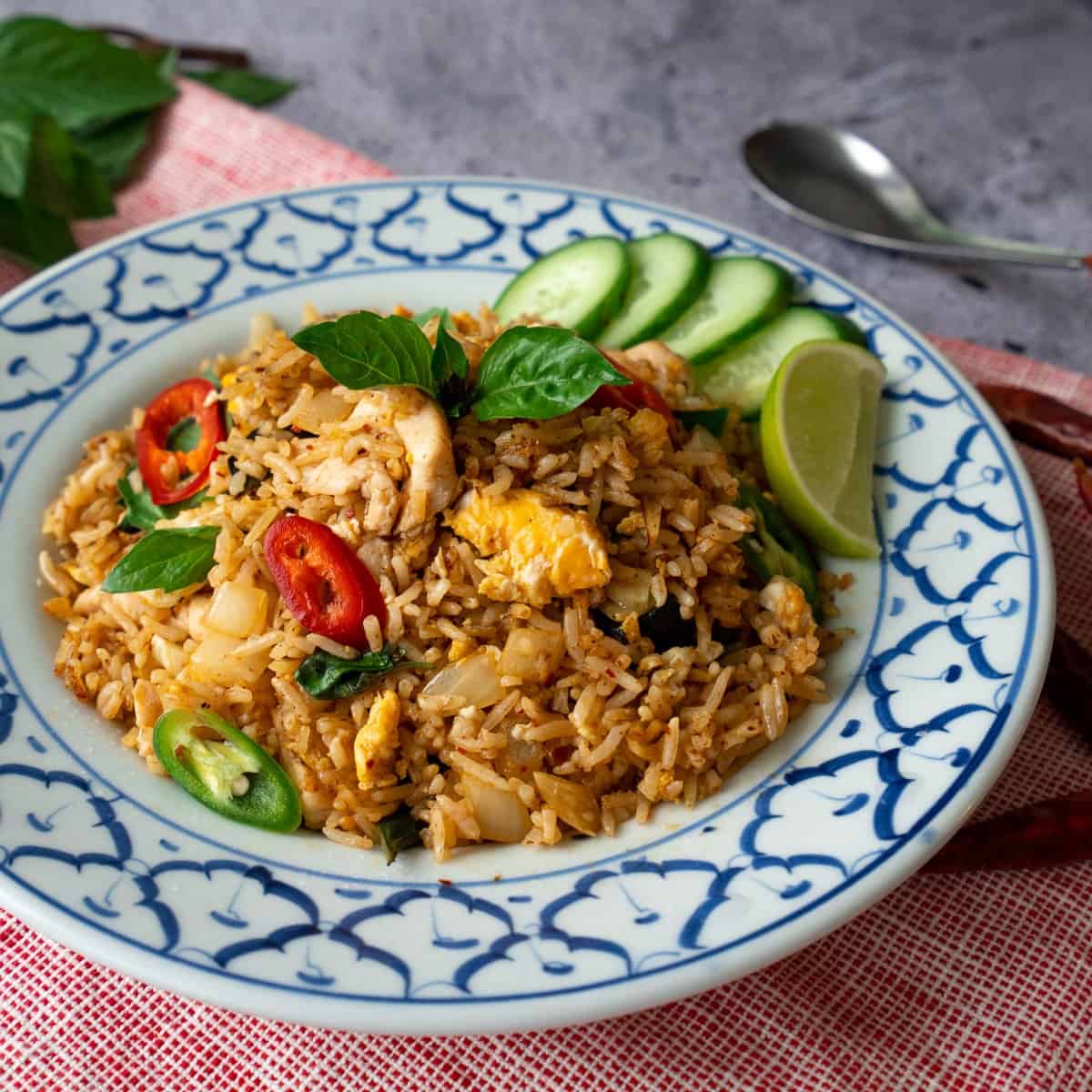3-Chili Fried Rice with Thai Basil