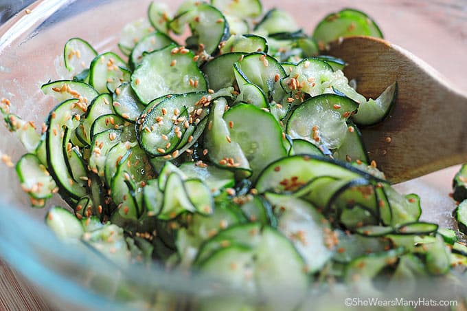 Wasabi Cucumber Salad