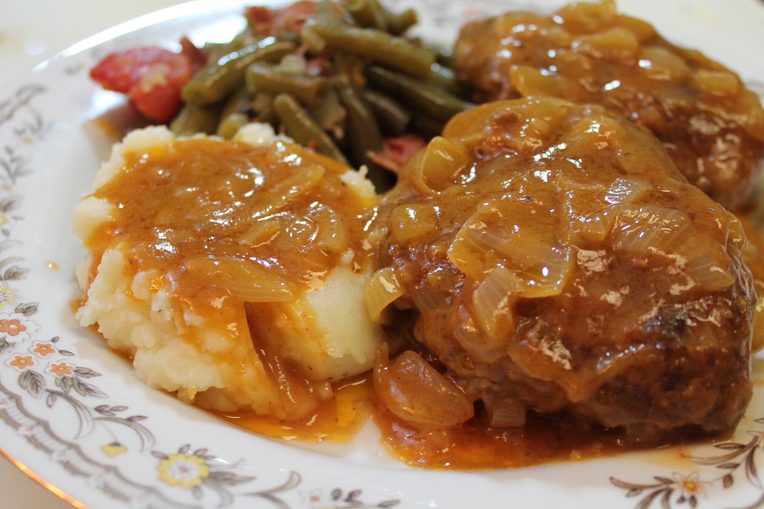 Salisbury Steak with Homemade Dinner Rolls