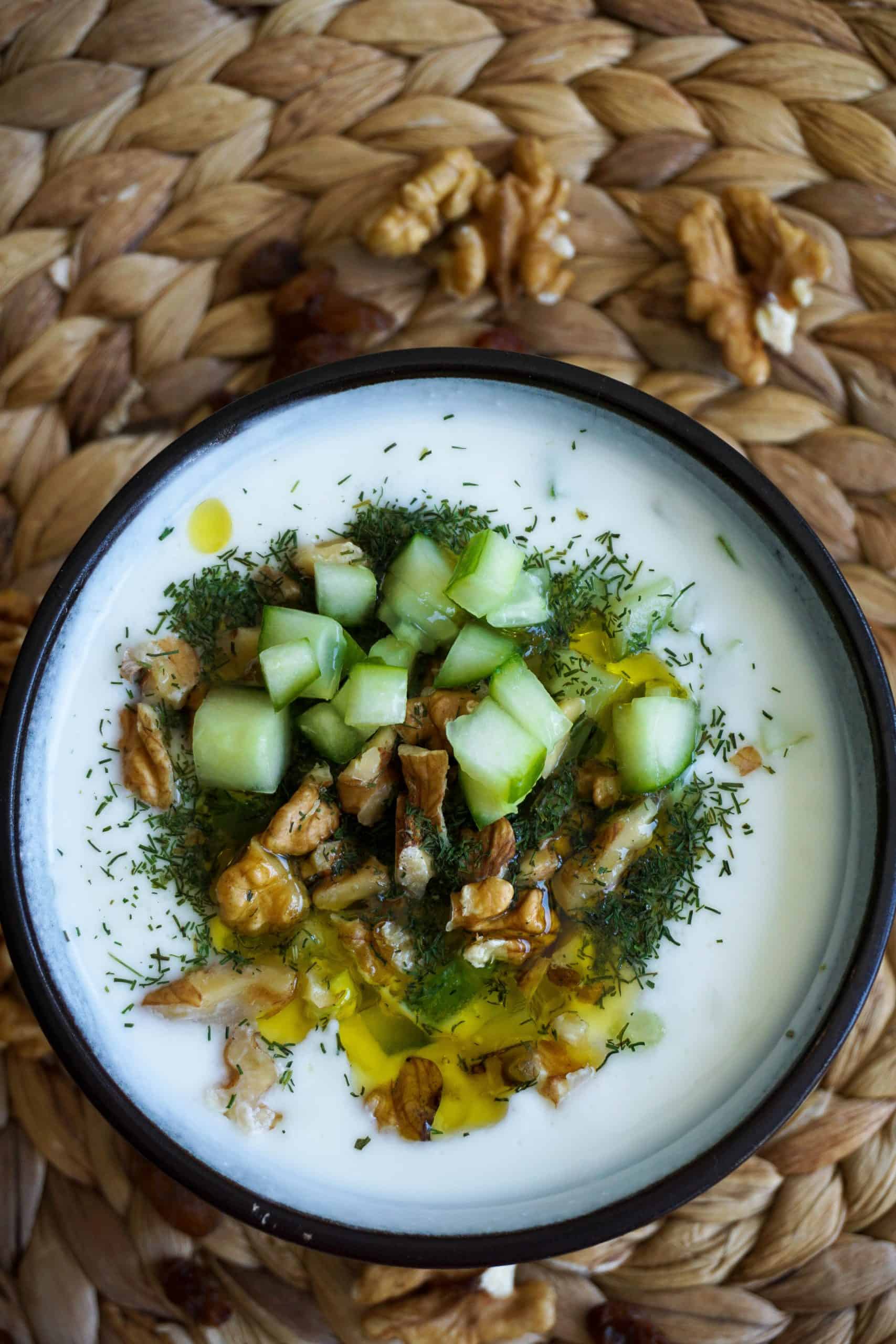 Cold Yogurt Cucumber Soup (Tarator)