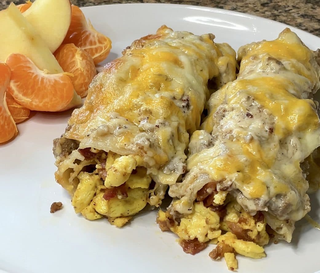 Smothered Breakfast Burritos
