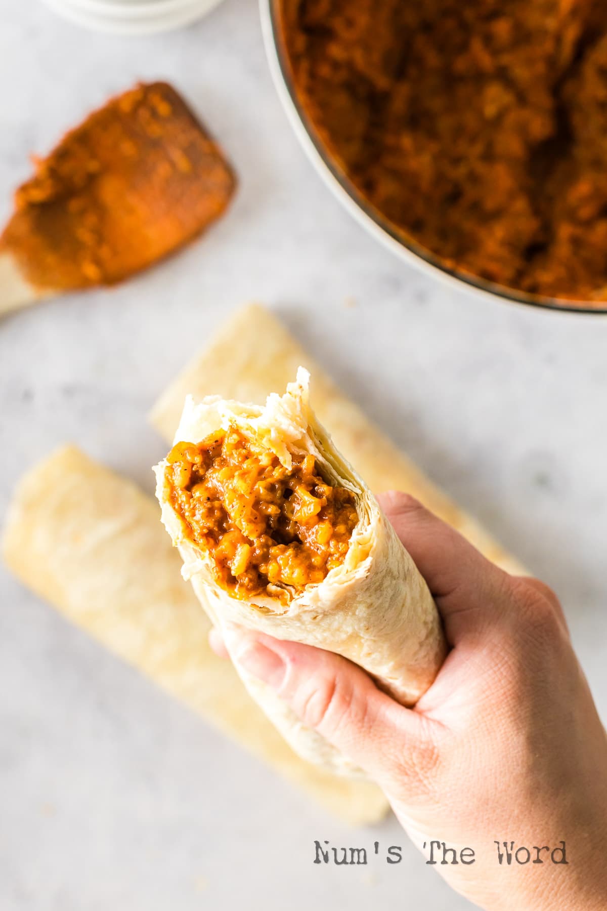 Chili Cheese Tot Burritos