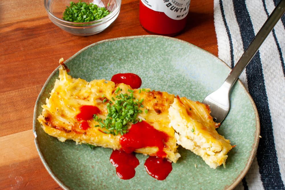 Cheesy Potato Hashbrown Bake
