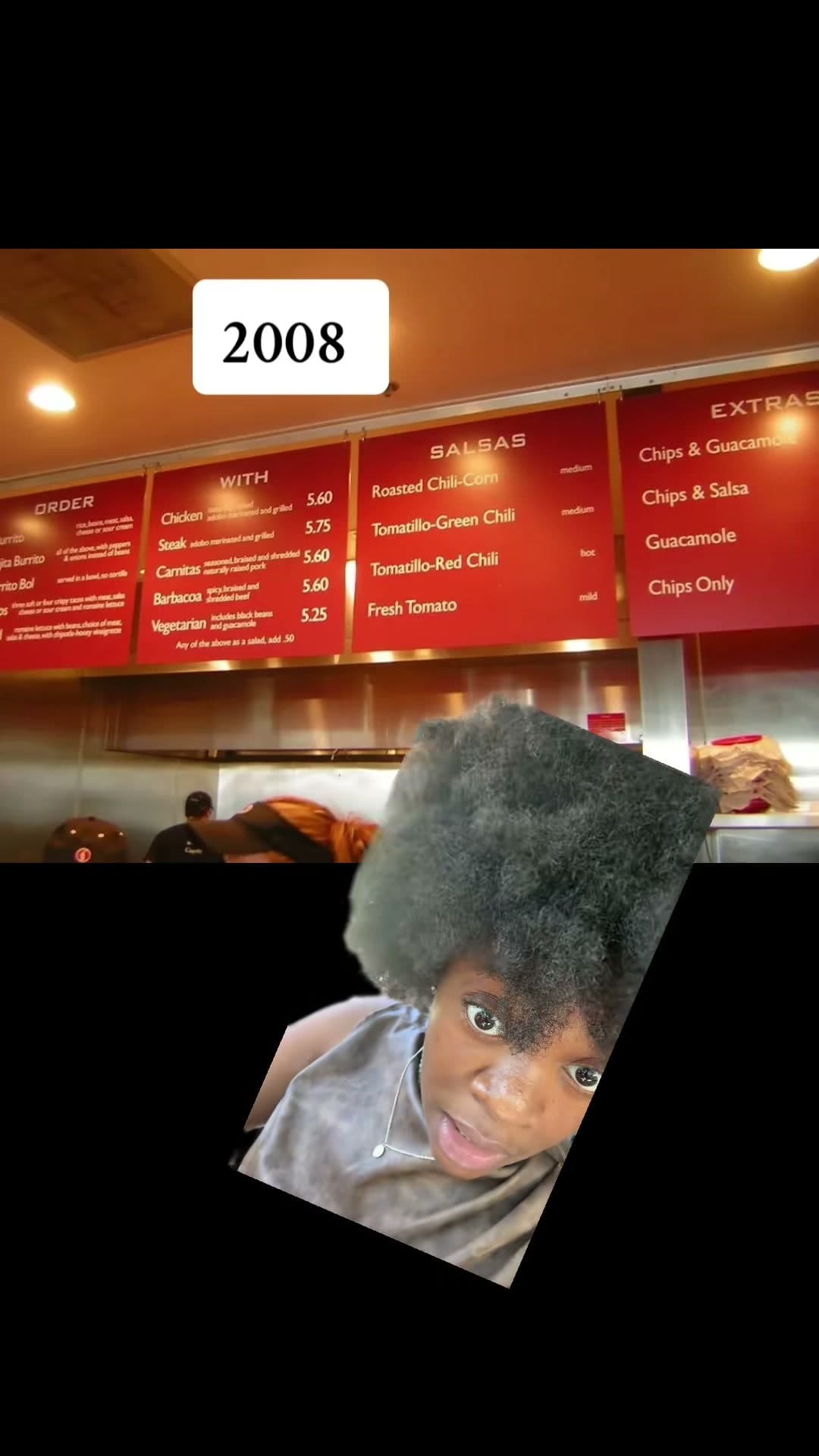 Chipotle Menu Prices in 2008