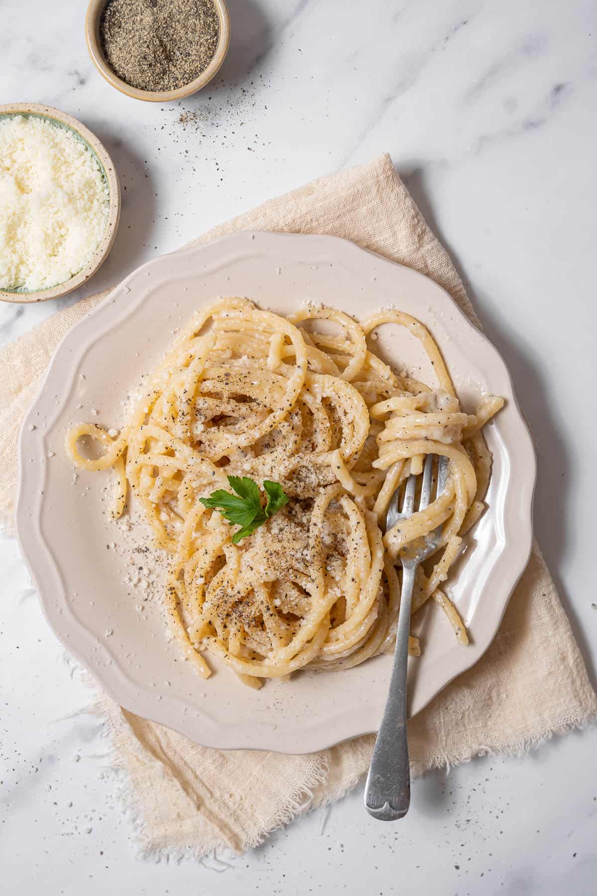 Authentic Italian Cacio e Pepe Pasta