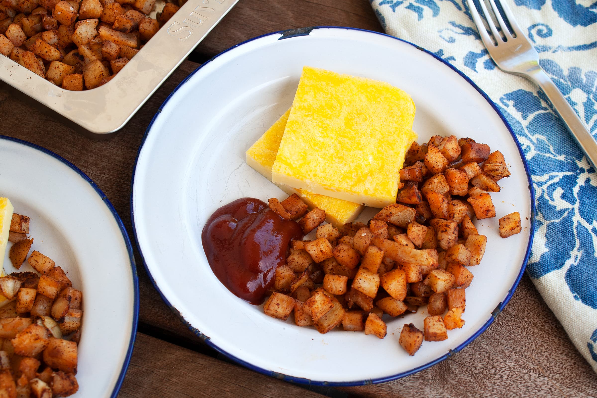Baked Eggs with Spiced Hash Browns