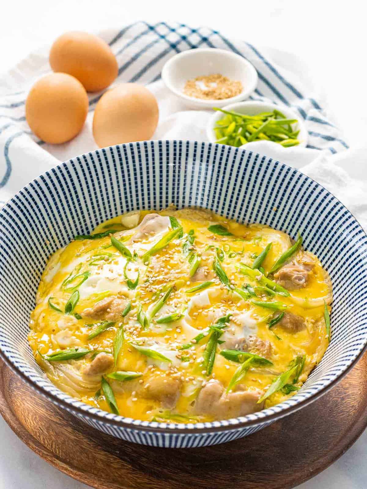 12-Minute Oyakodon (Japanese Chicken and Egg Rice Bowl)
