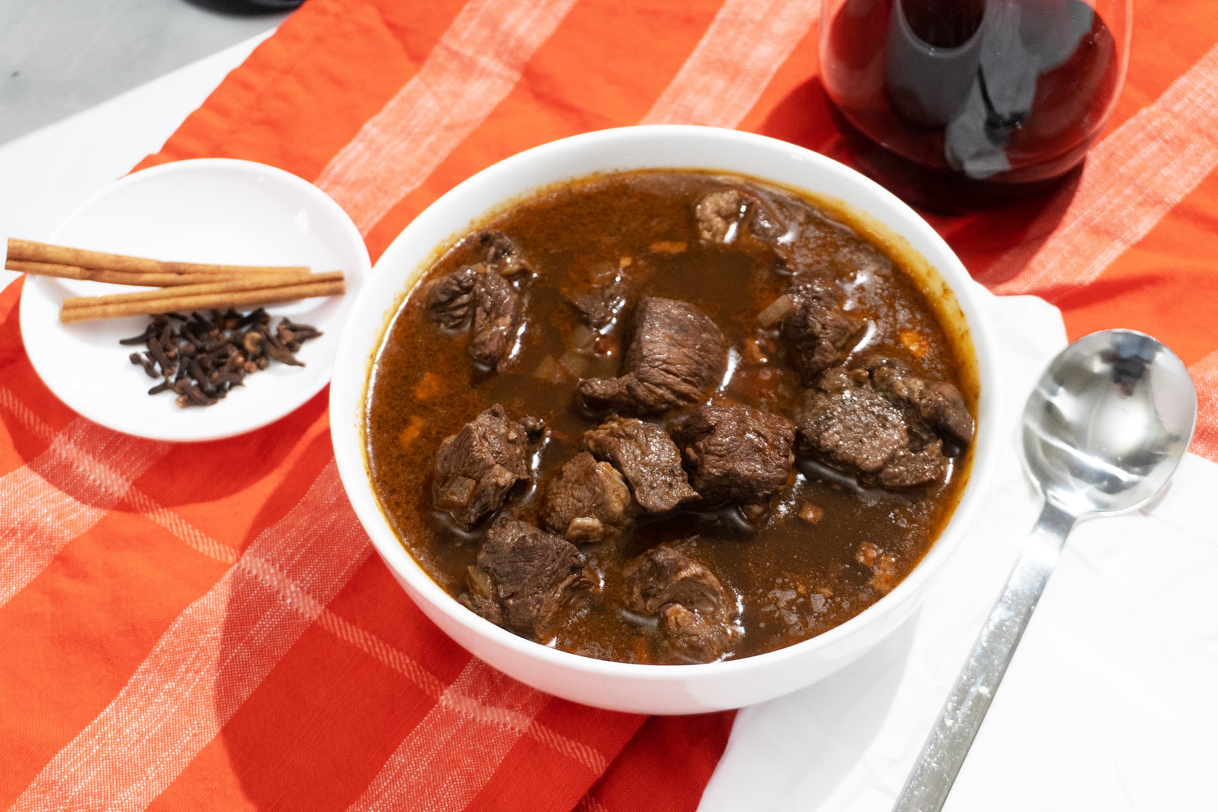 Portuguese Beef Stew With Spices And Bacon