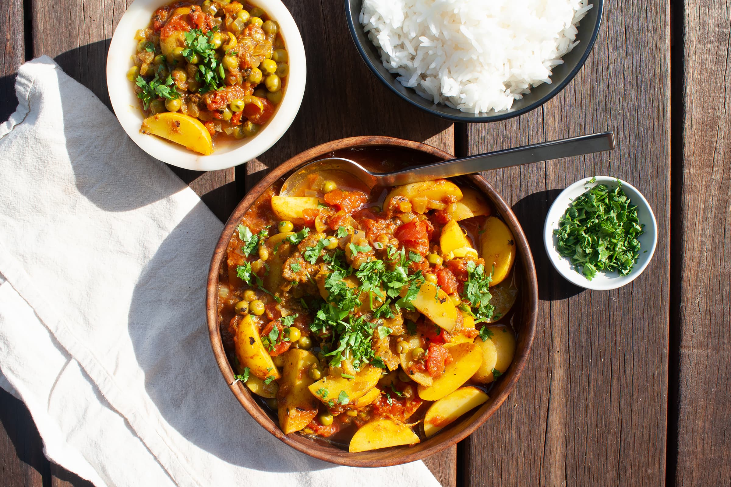 Aloo Matar with Basmati Rice