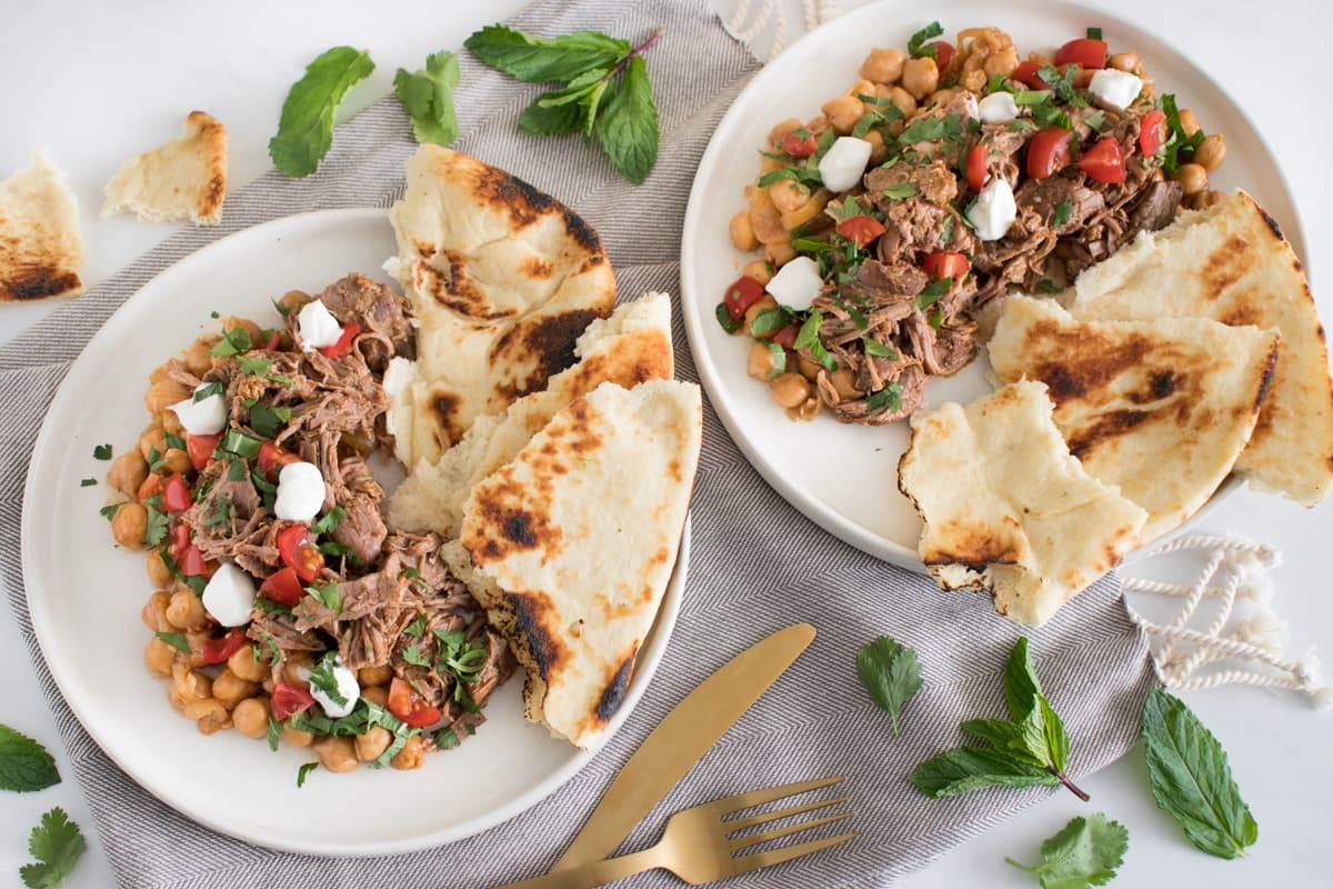 Baharat Lamb with Warm Chickpea Salad