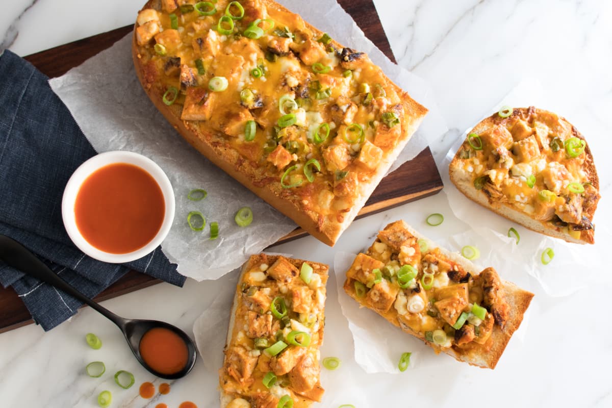 Buffalo Chicken French Bread Pizzas