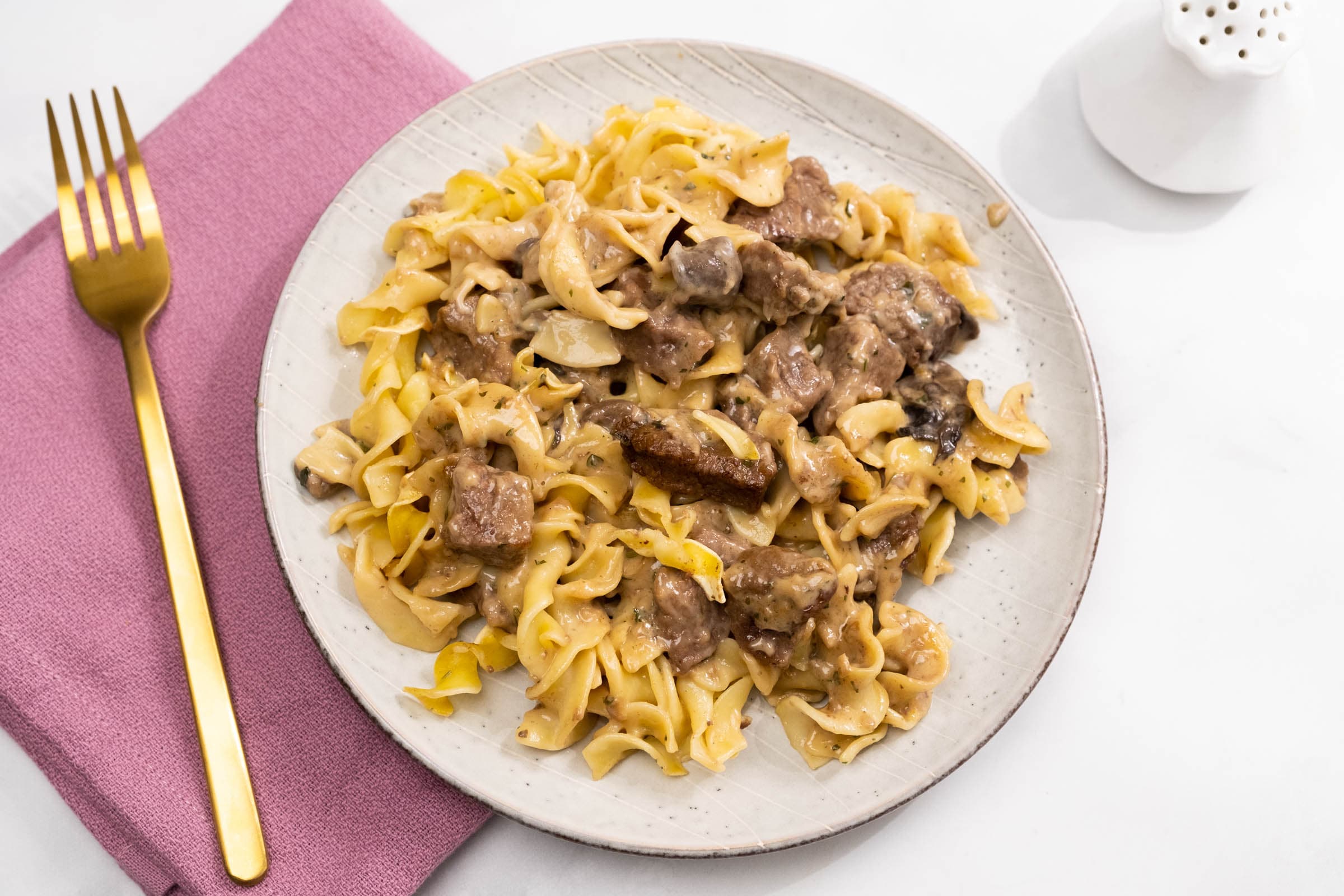 Beef Stroganoff With Mushroom Cream Sauce