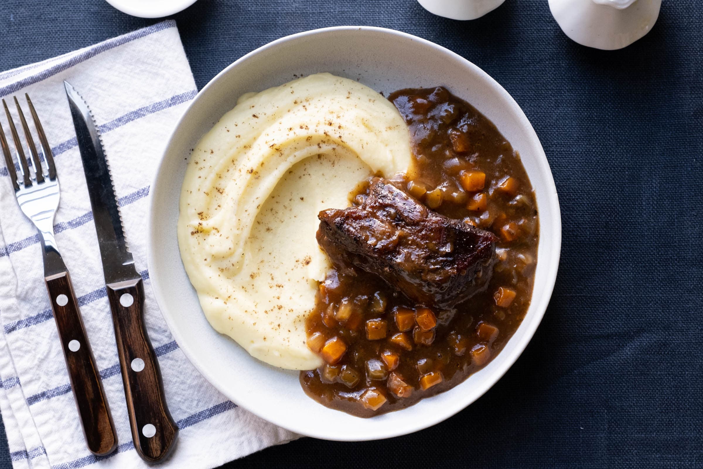 Black Truffle Potatoes and Braised Short Rib
