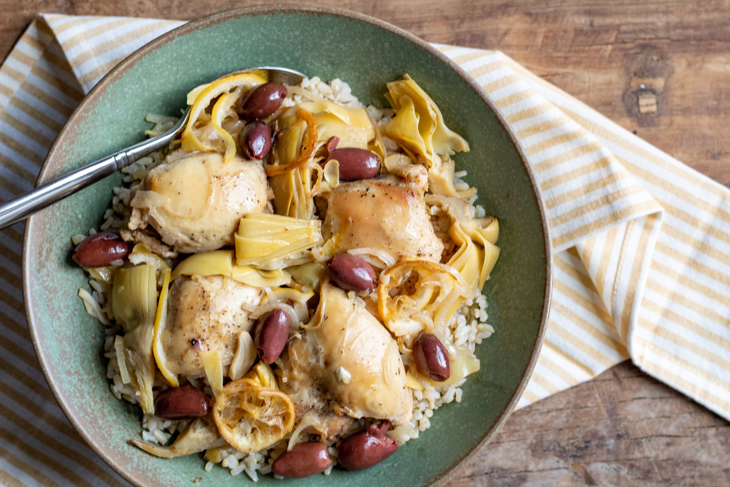 Braised Chicken with Olives and Artichokes