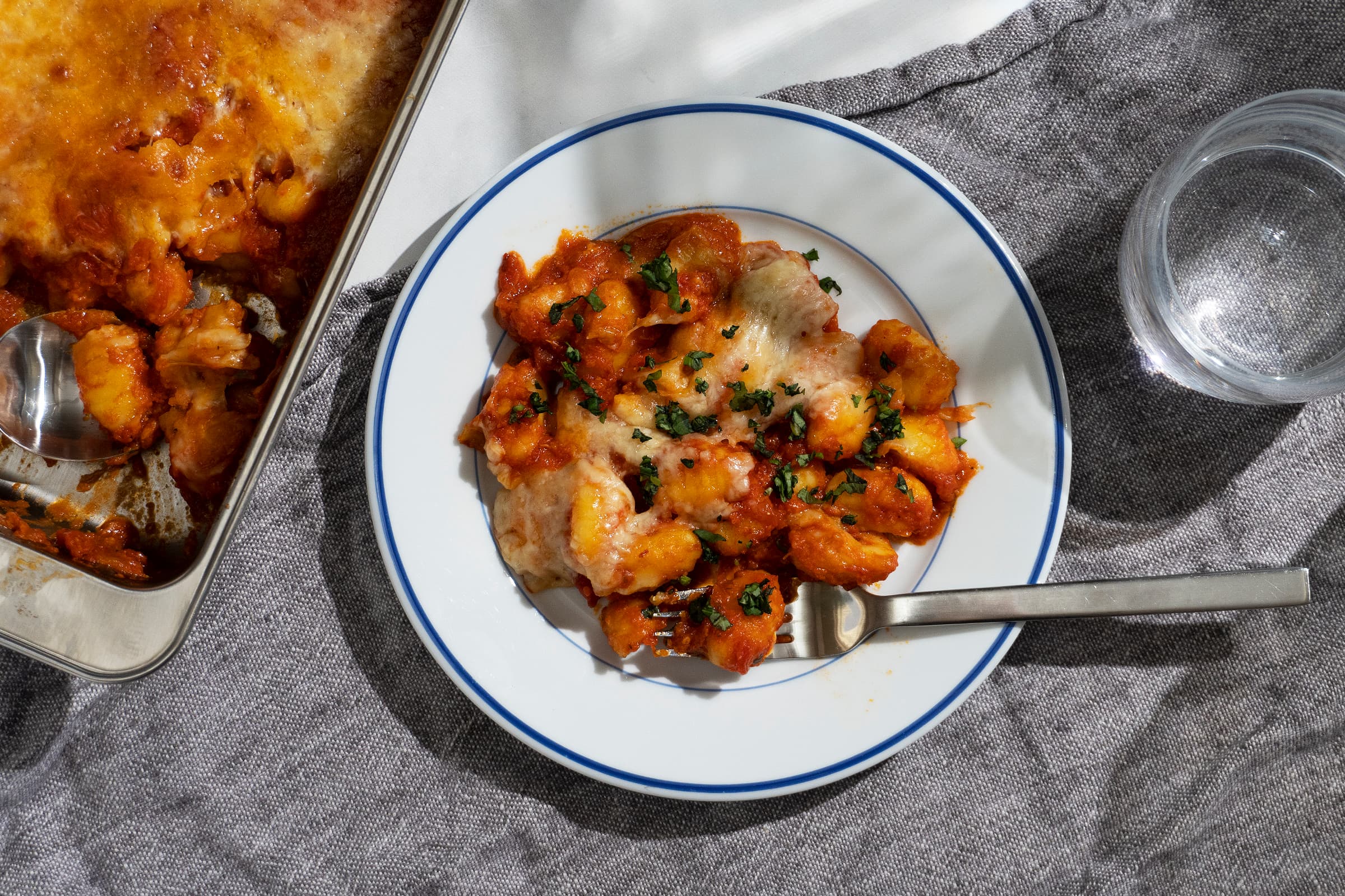 Cheesy Marinara Baked Gnocchi