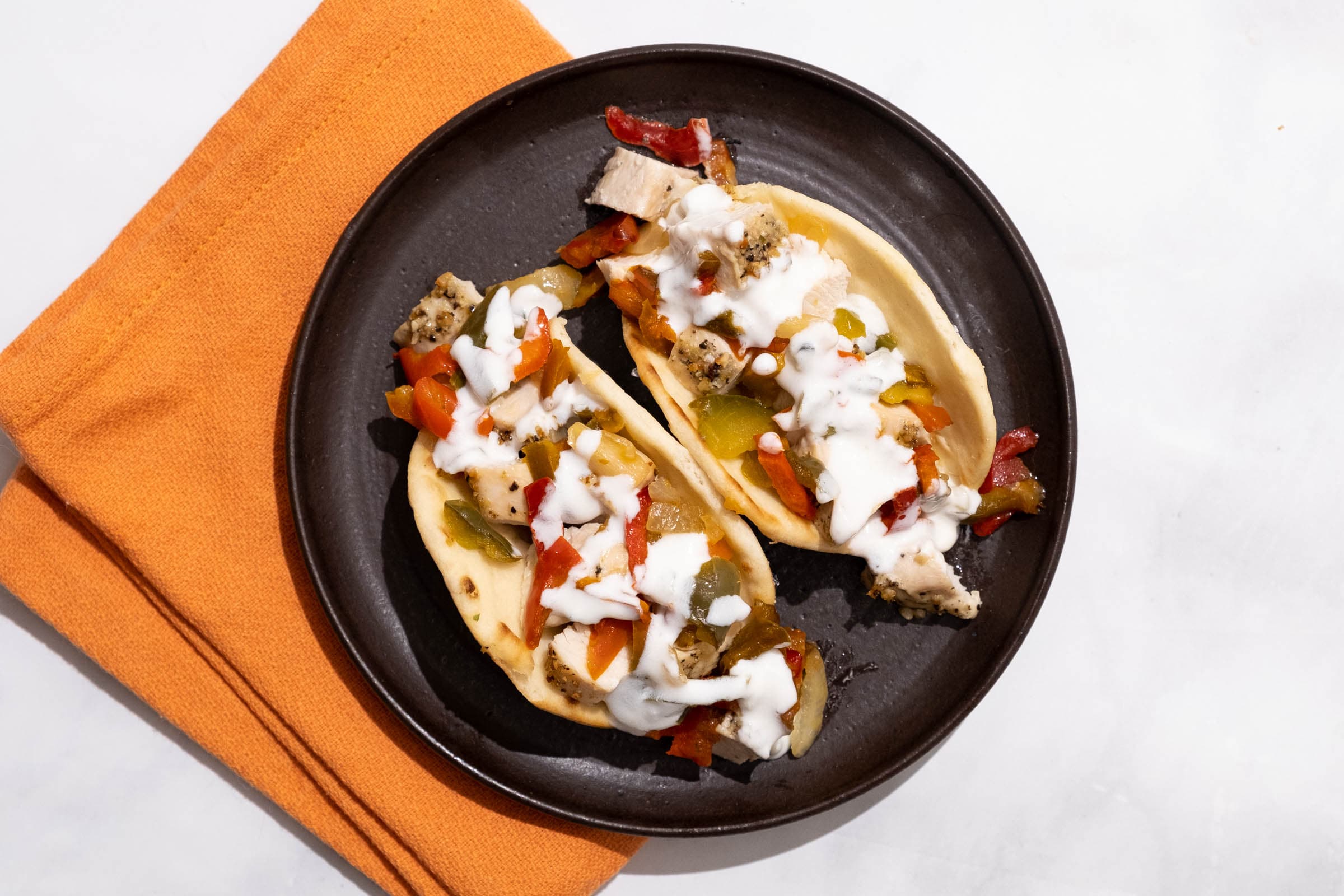 Chicken Pita Sandwiches with Tzatziki Sauce