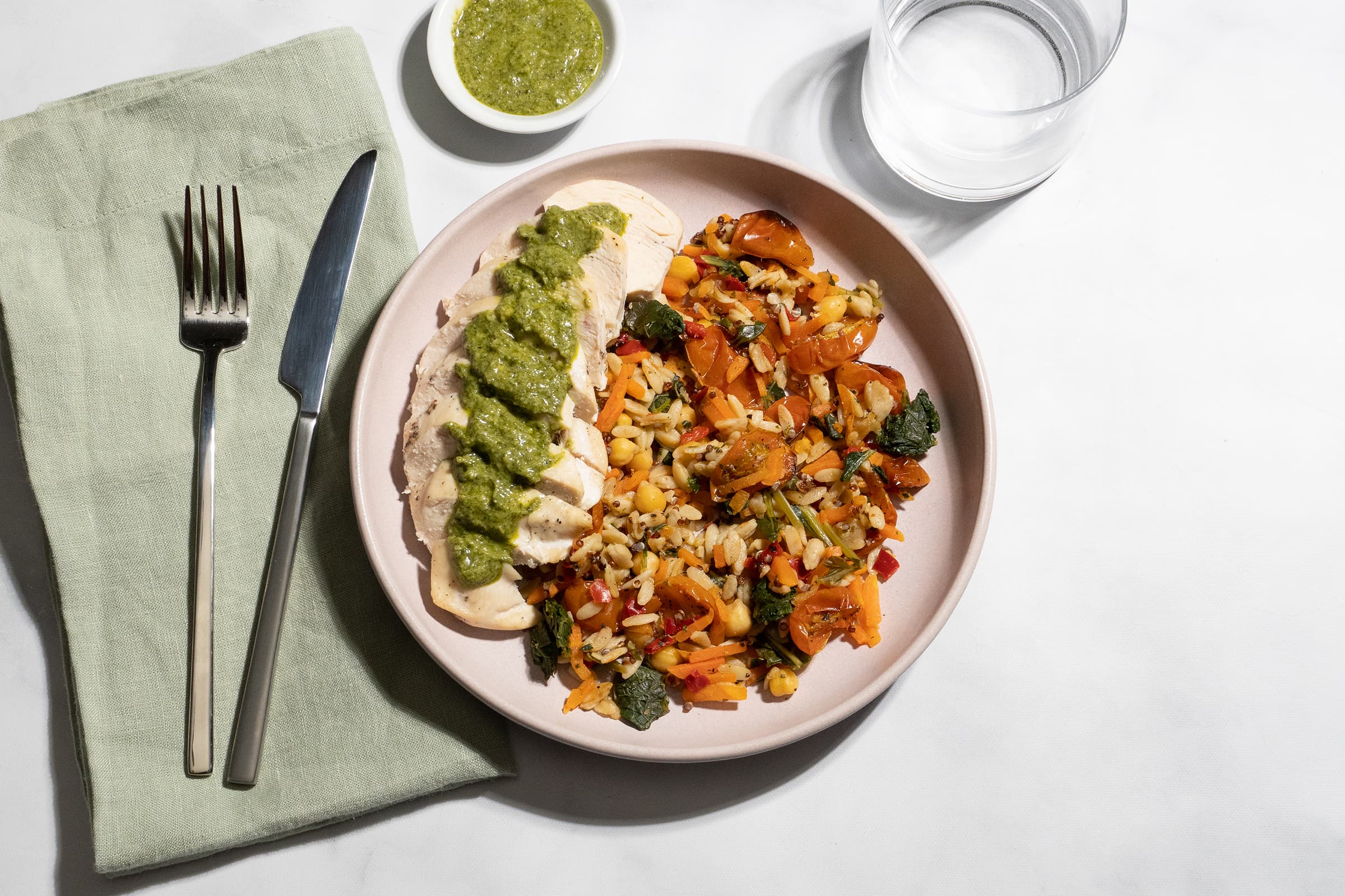 Chicken with Pesto Grain Bowl