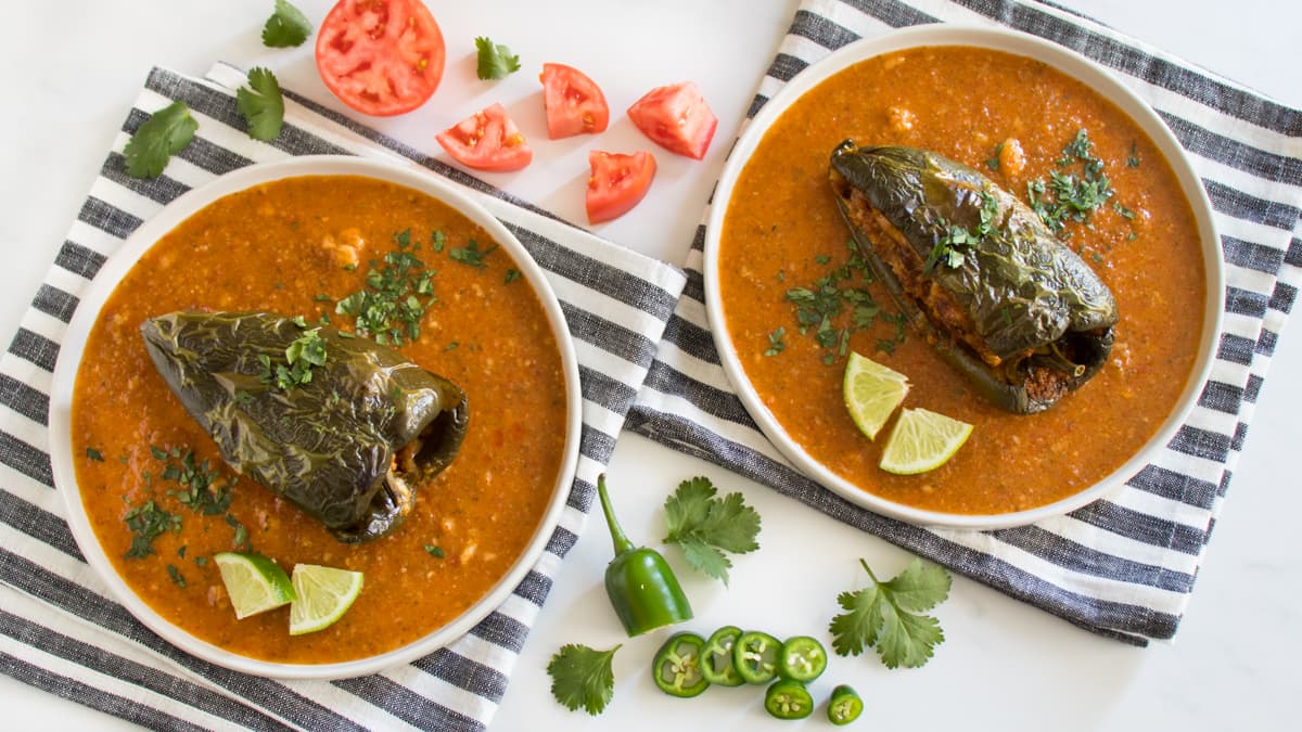 Chorizo and Cheese Stuffed Peppers Rellenos