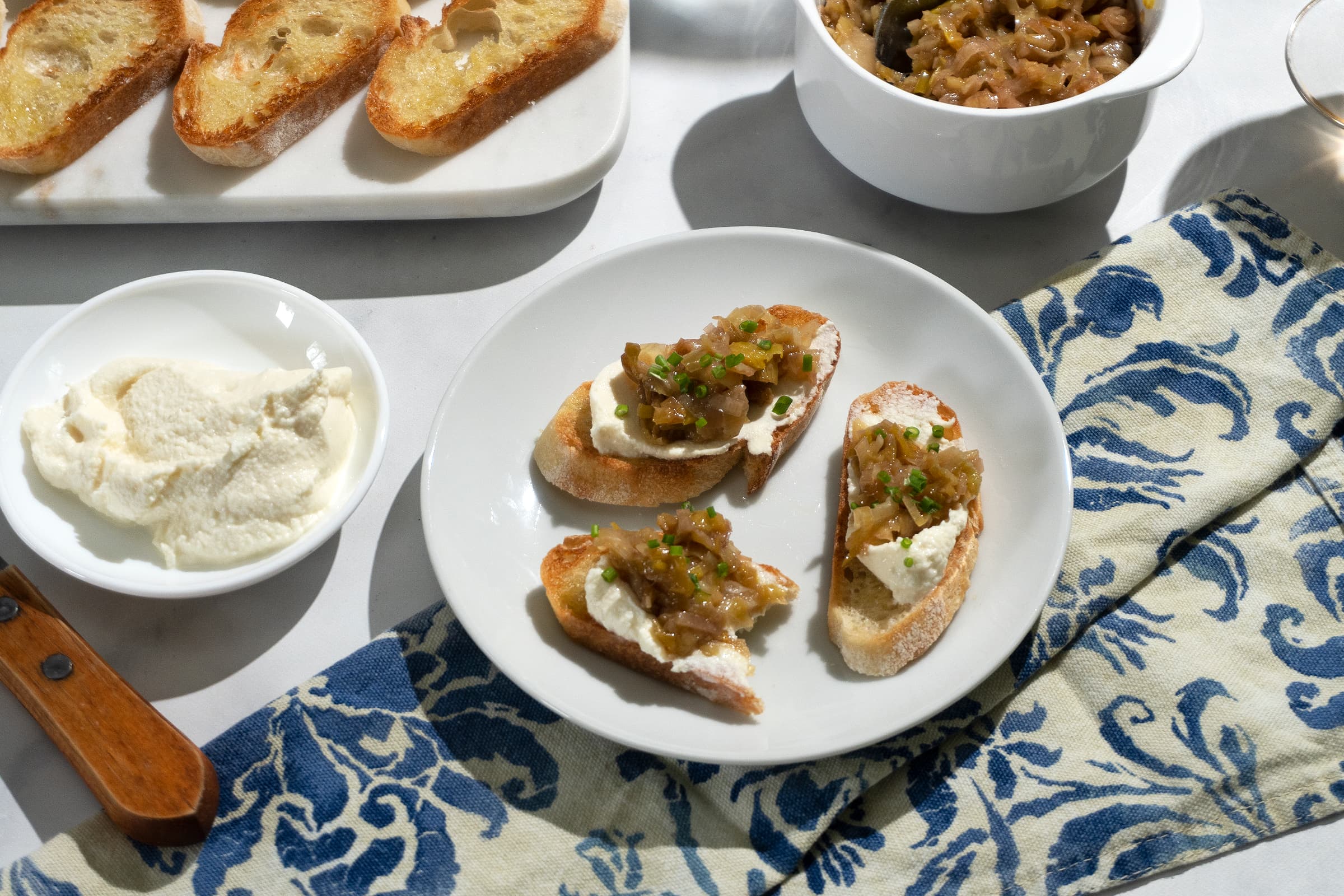 Confit Leek Crostini