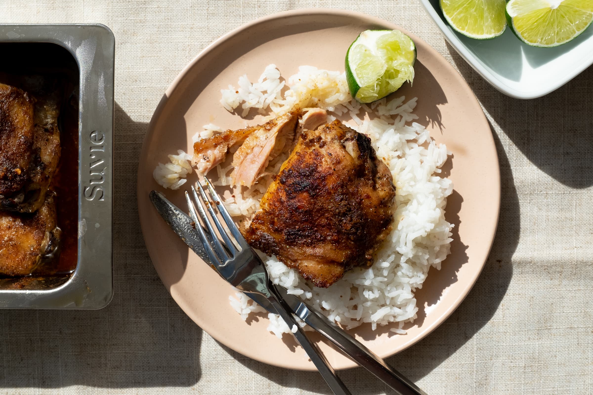 Slow-Cooked Jerk Chicken Thighs With Crispy Skin