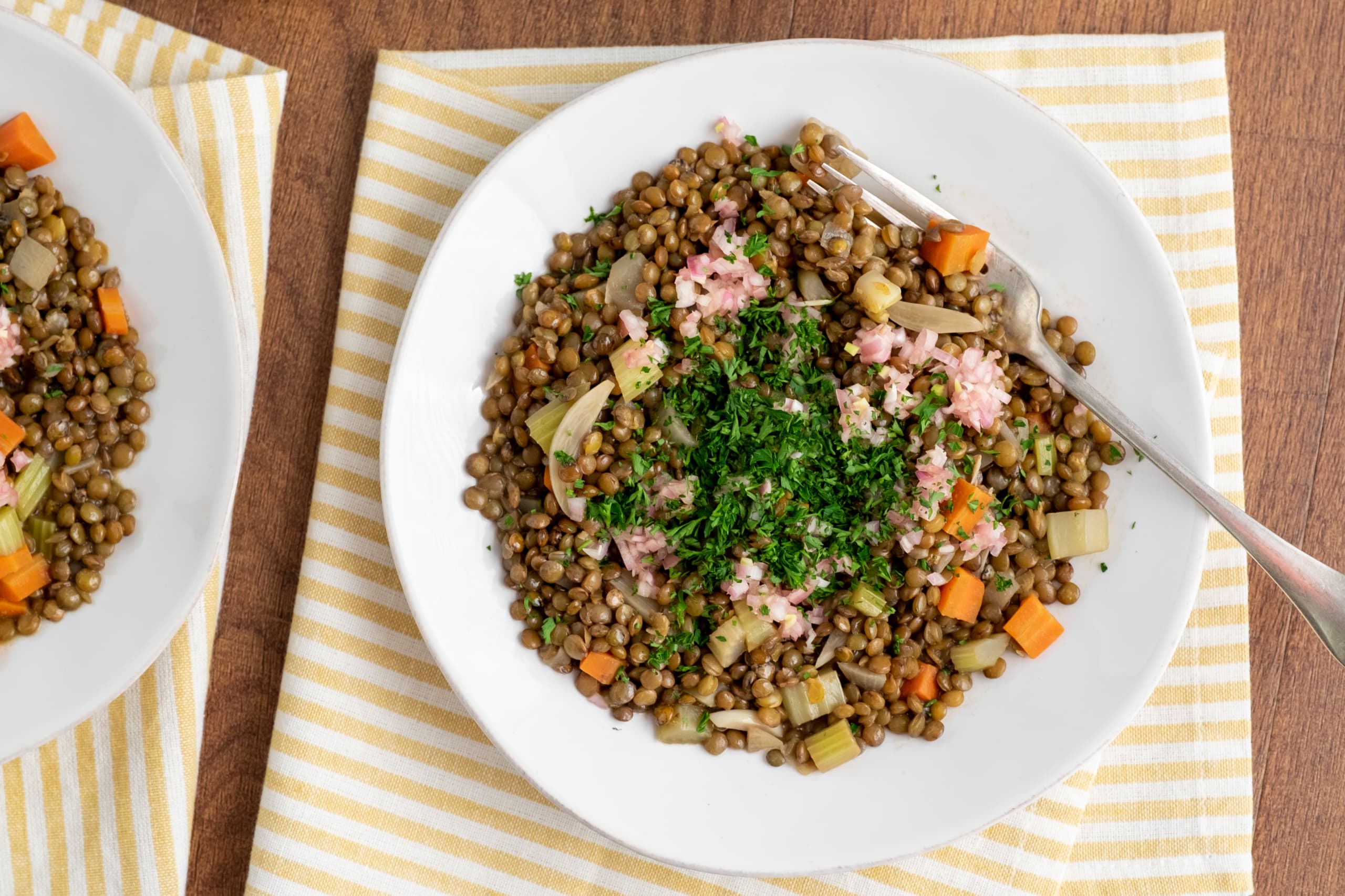 French Green Lentil Salad With Dijon Vinaigrette