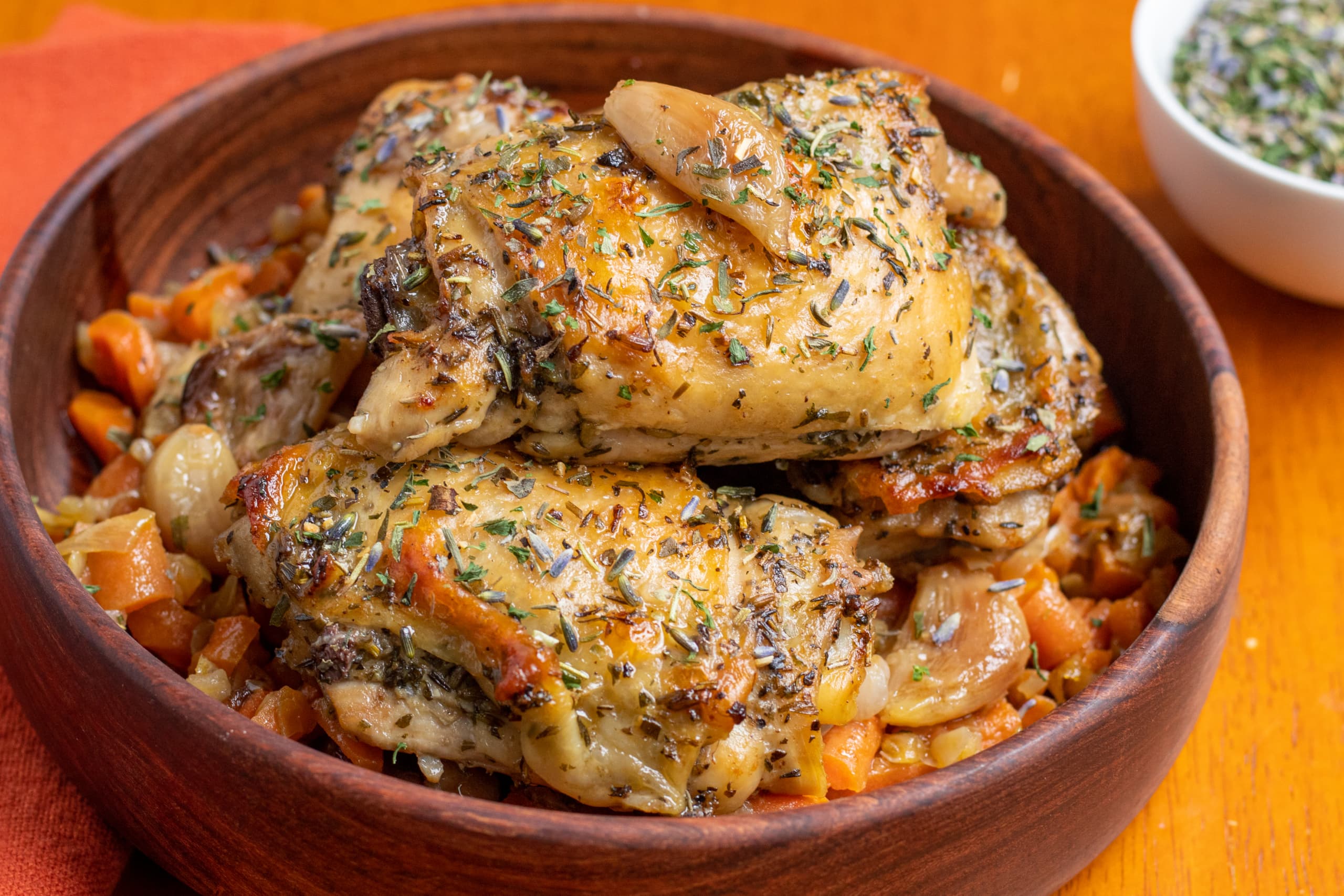 Slow Roasted Garlic Chicken With Herbs de Provence
