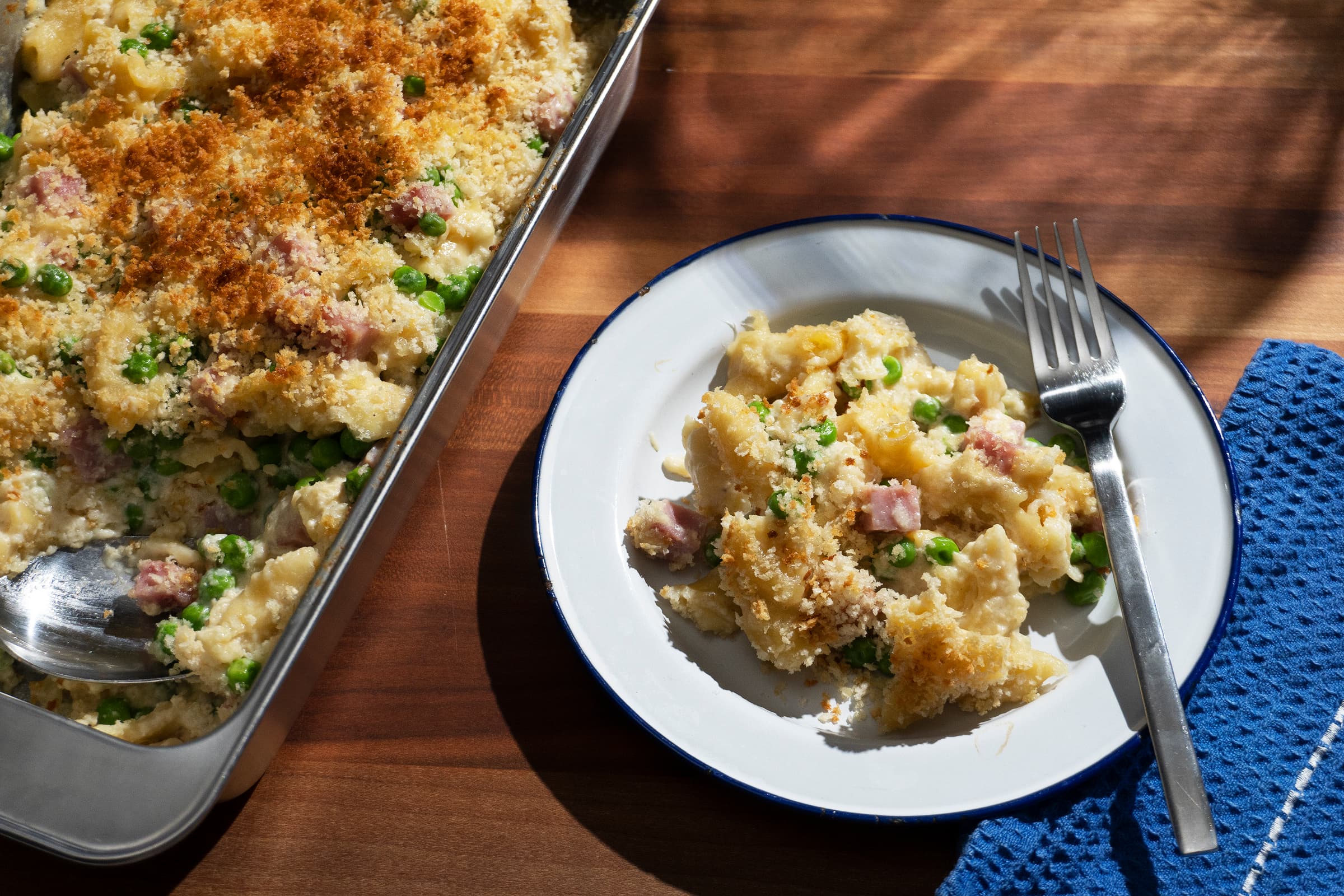 Ham and Pea Mac and Cheese