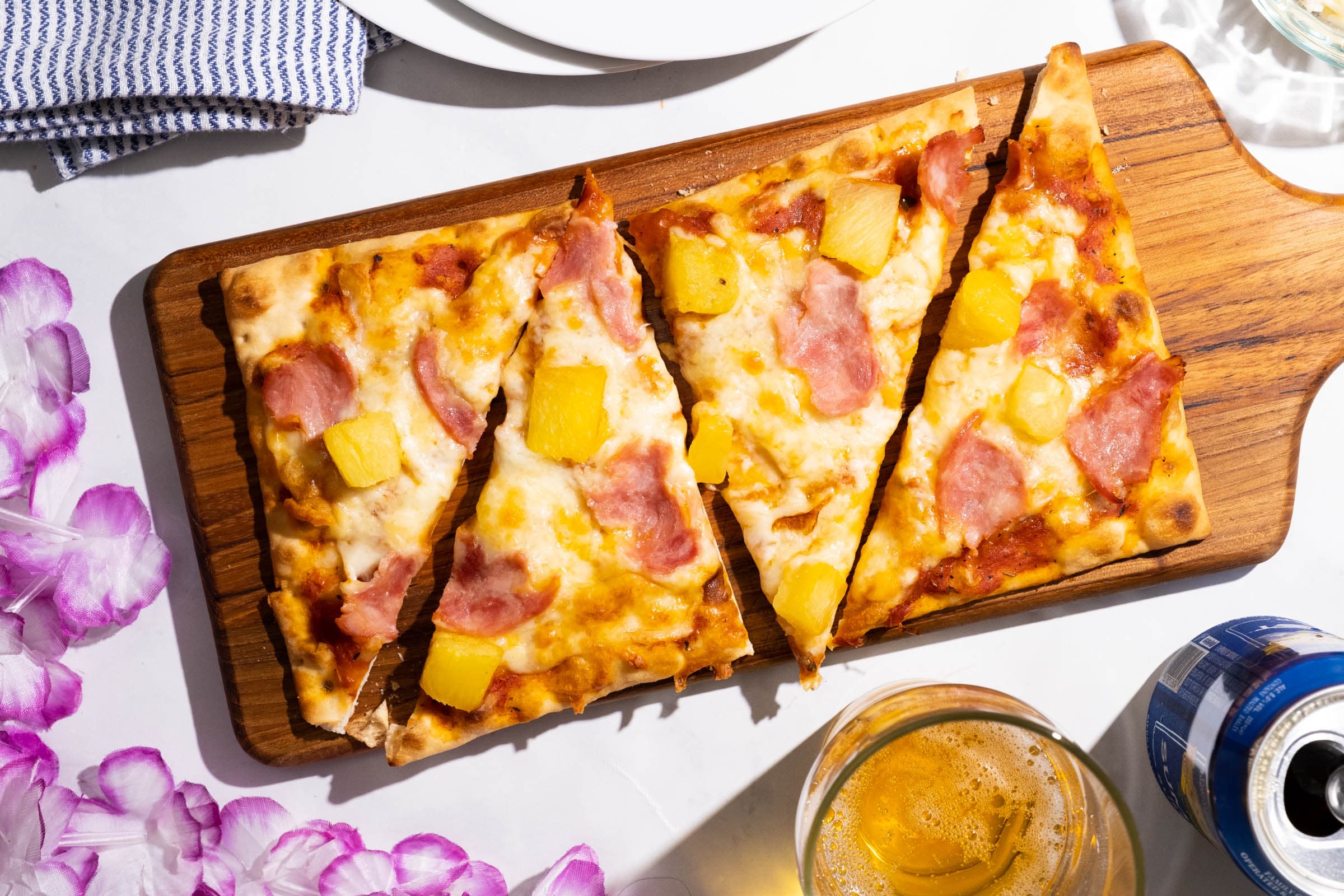 Hawaiian Flatbread with Pineapple & Ham