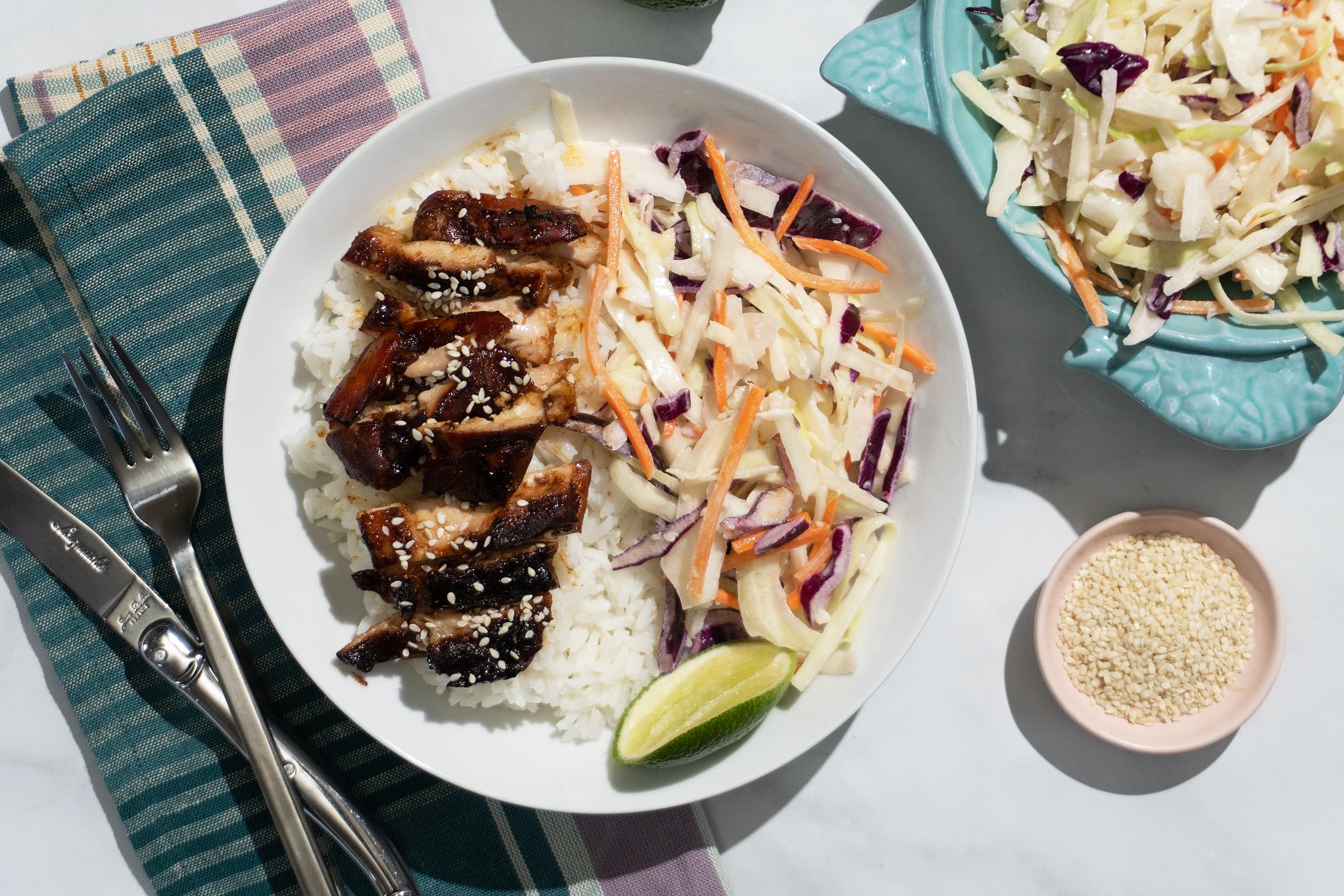 Hoisin Chicken with Cabbage Slaw