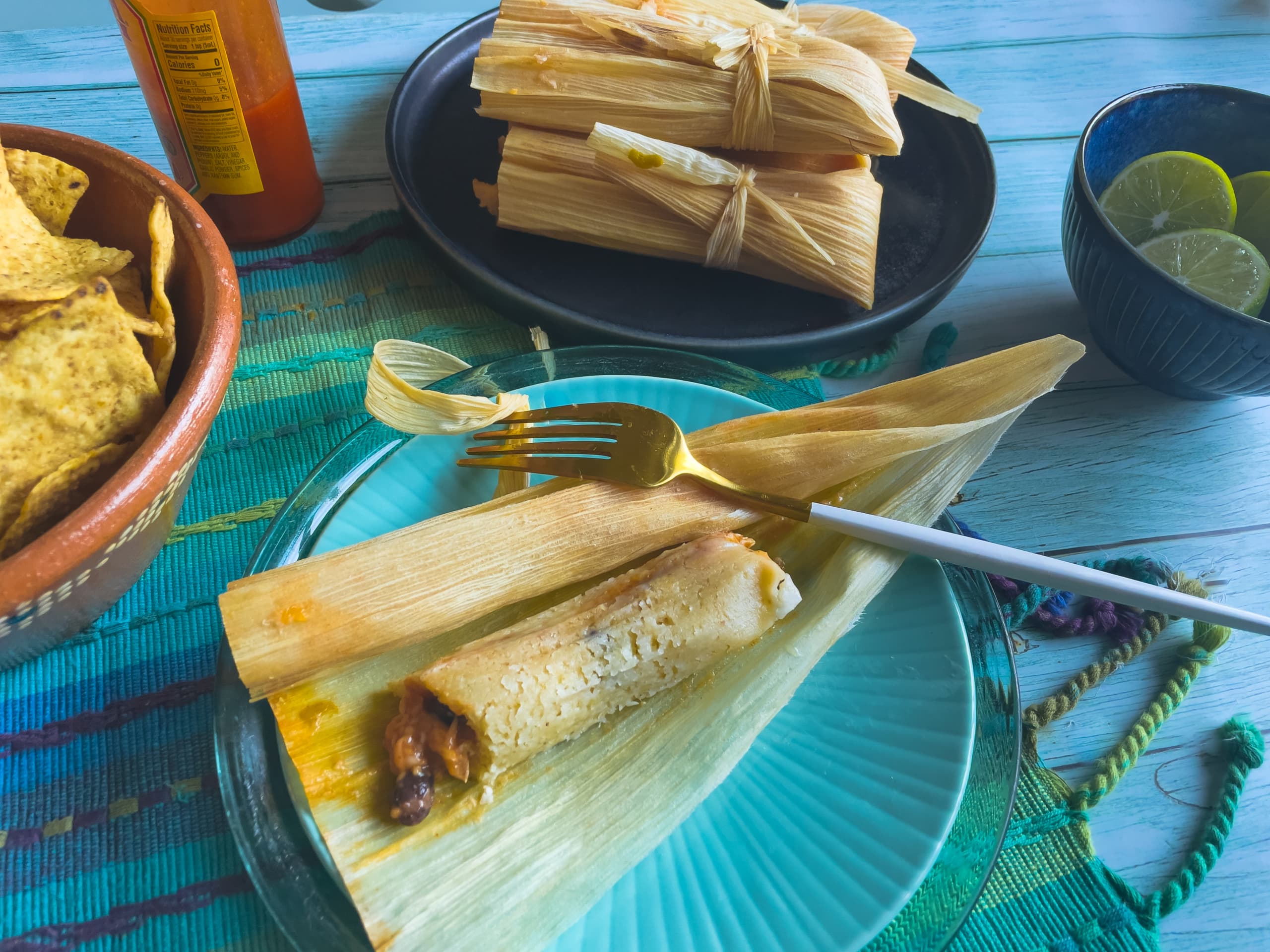 Chicken, Black Bean & Cheese Tamales