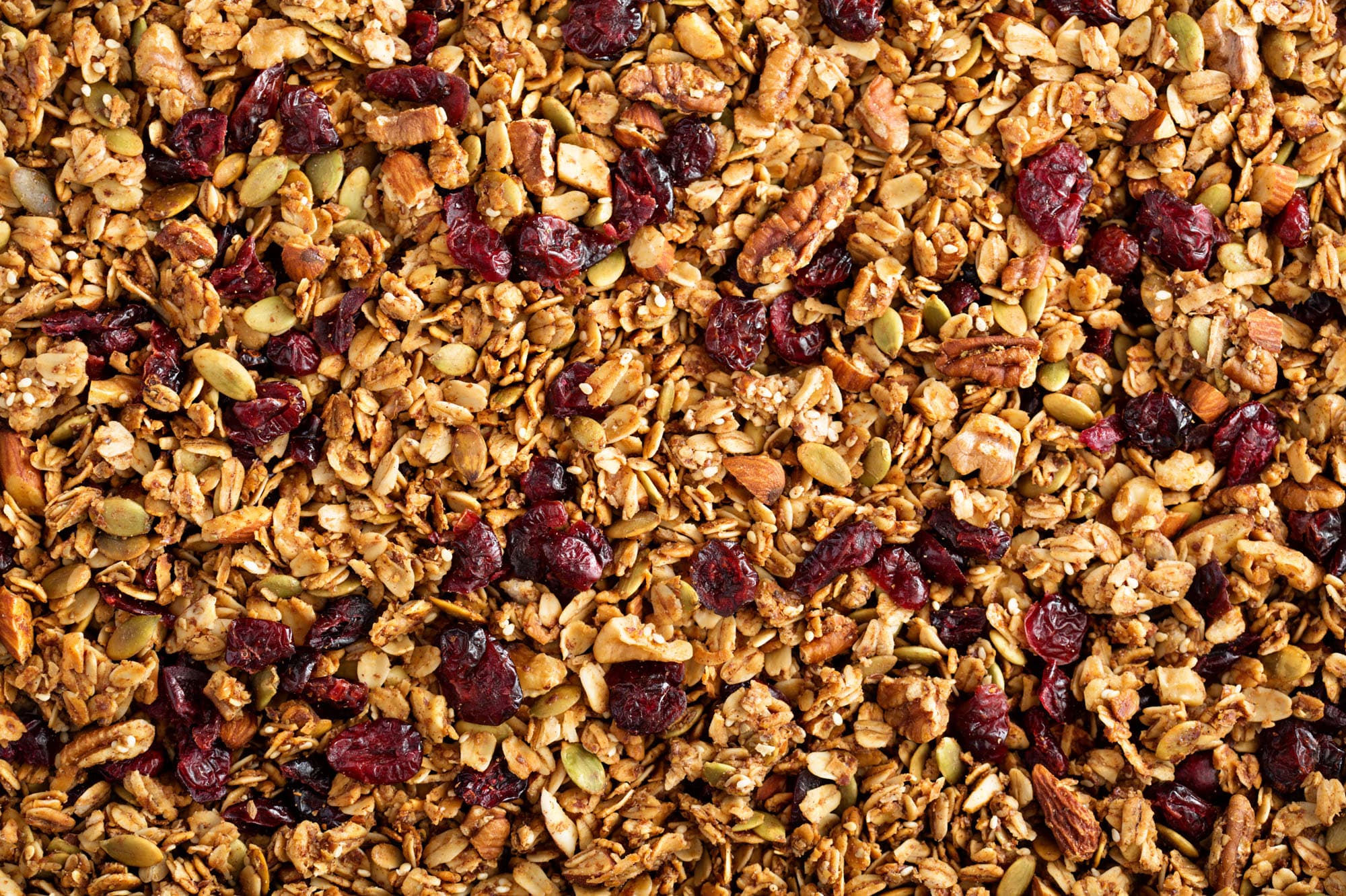 Homemade Granola With Oats, Nuts, And Seeds
