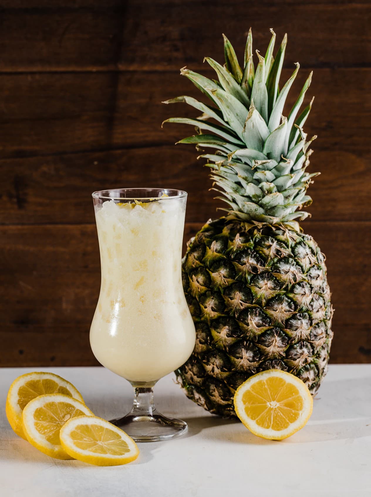 Lemon-Coconut Colada Cocktail (Coconut Rum Pineapple Cream)