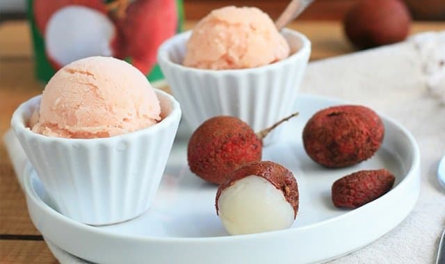 Lychee or Rambutan Sorbet