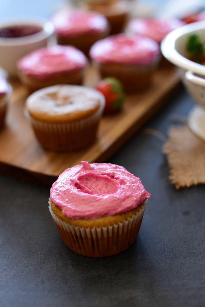 Vegan Strawberry Beet Cupcakes