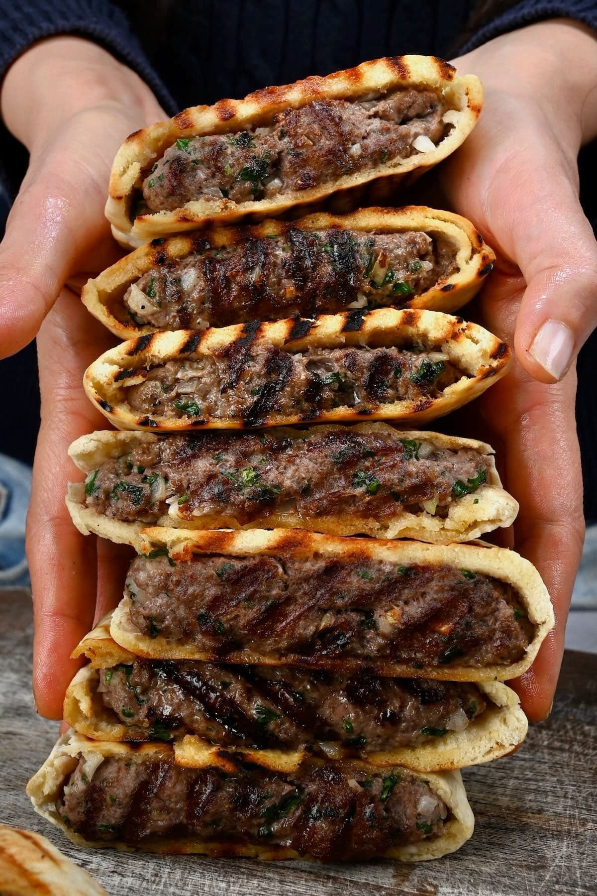 Arayes (Lebanese Meat-Stuffed Pita)