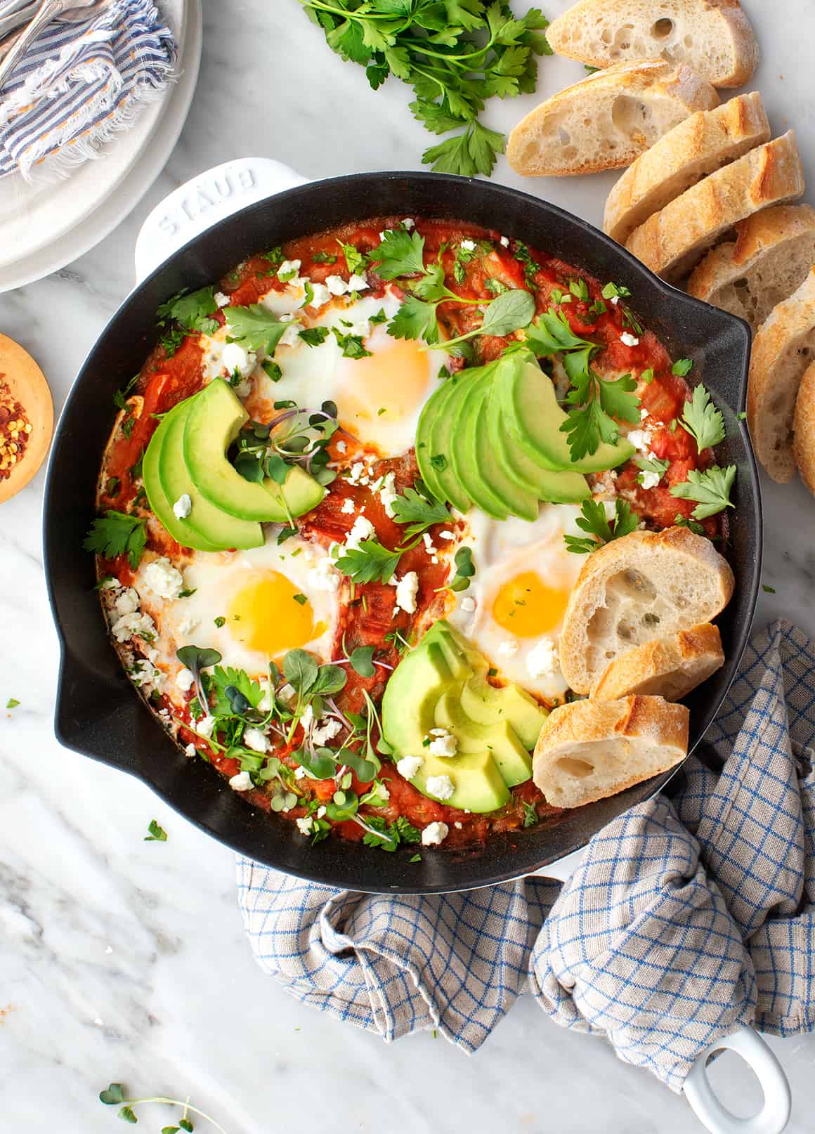 Harissa & Spinach Shakshuka