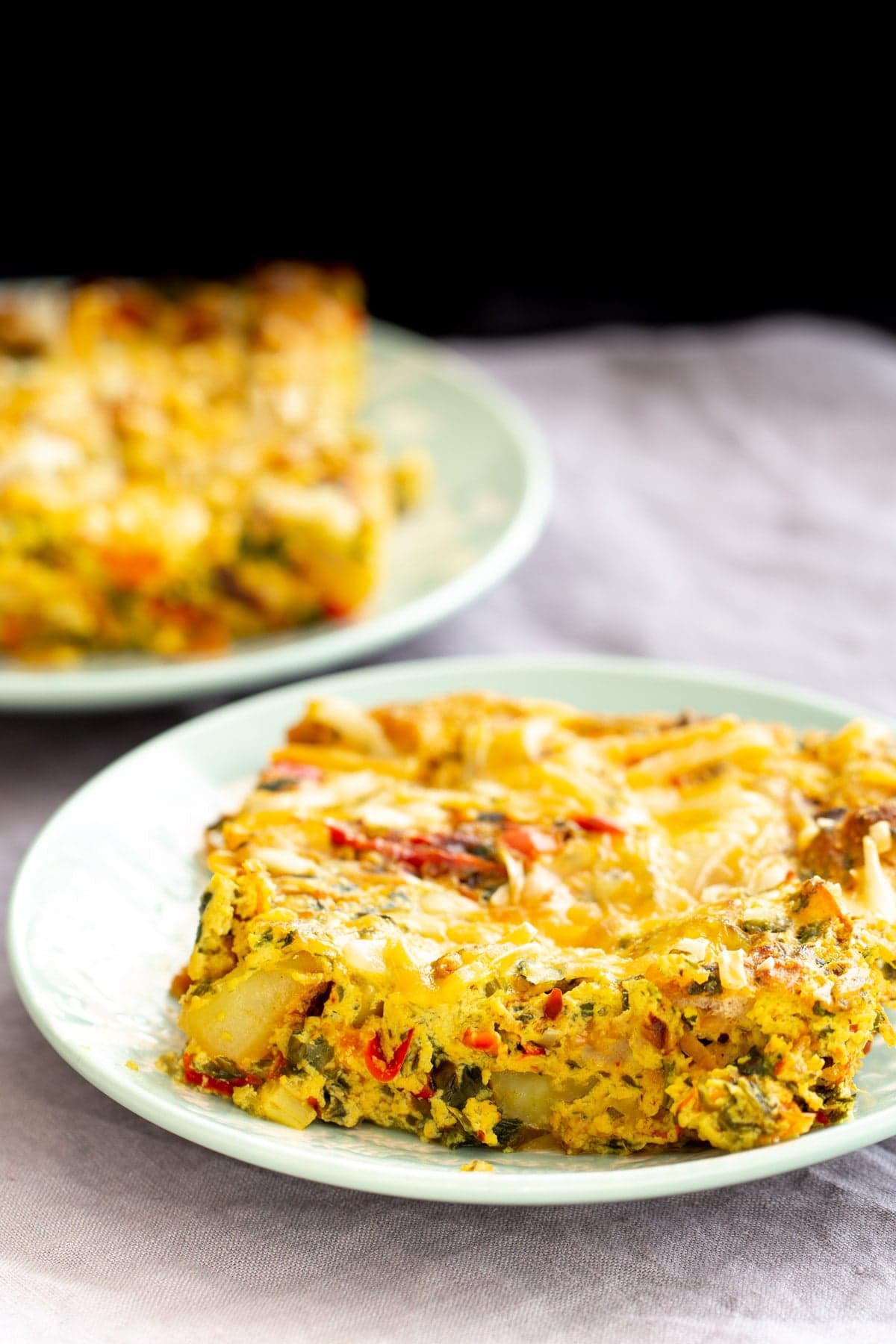 Vegan Mexican Egg Casserole with Tofu Eggs