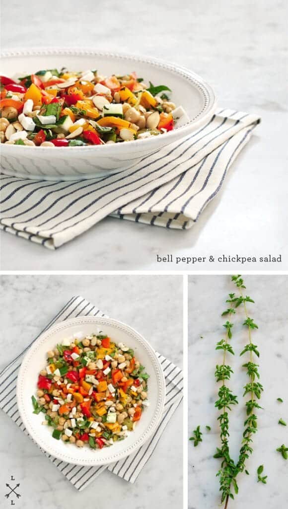 Grilled Bell Pepper & Chickpea Salad