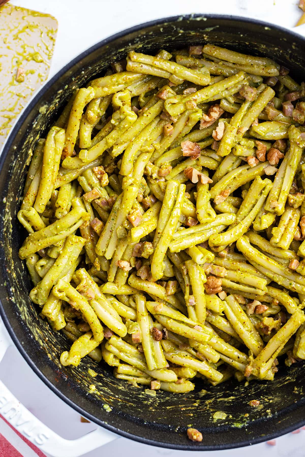 Casarecce Pasta with Basil Pesto