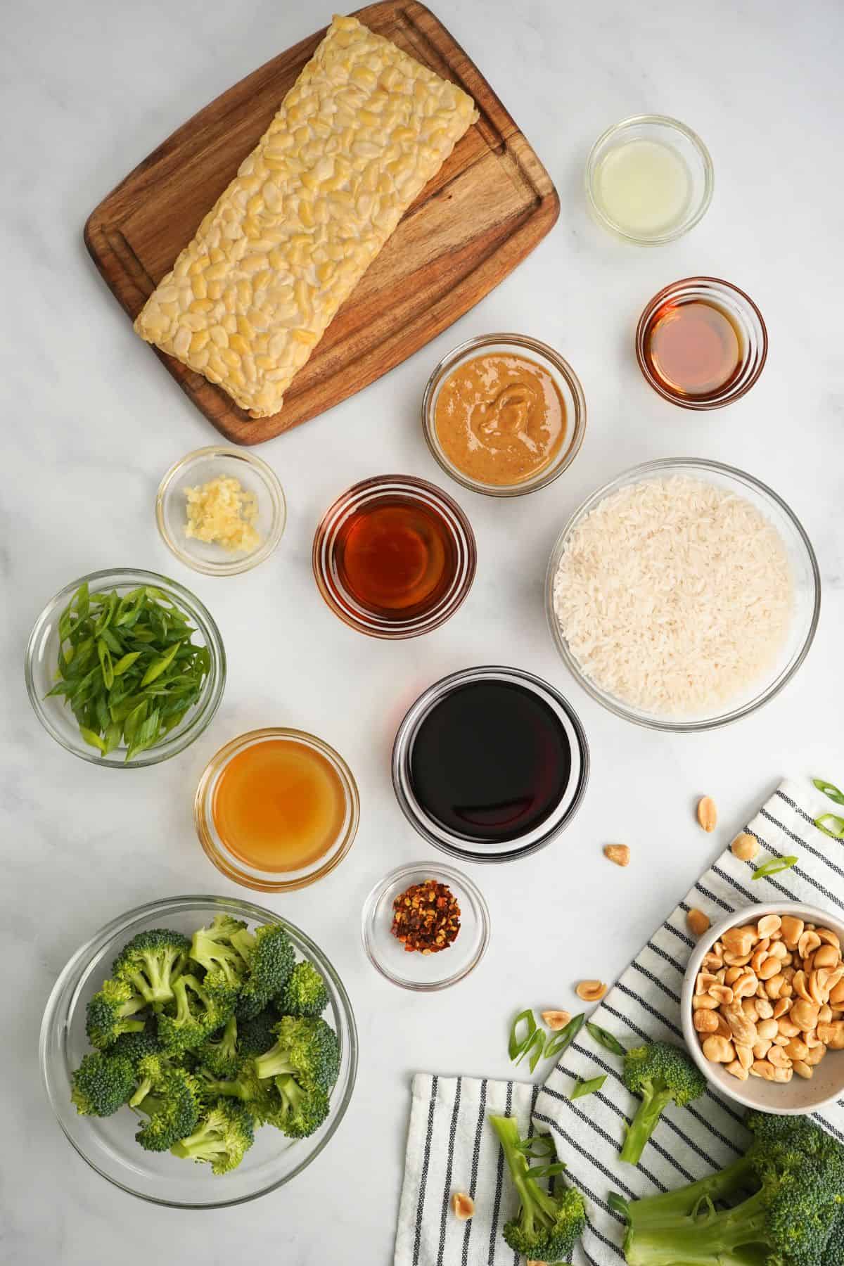 Marinated Sesame Peanut Tempeh