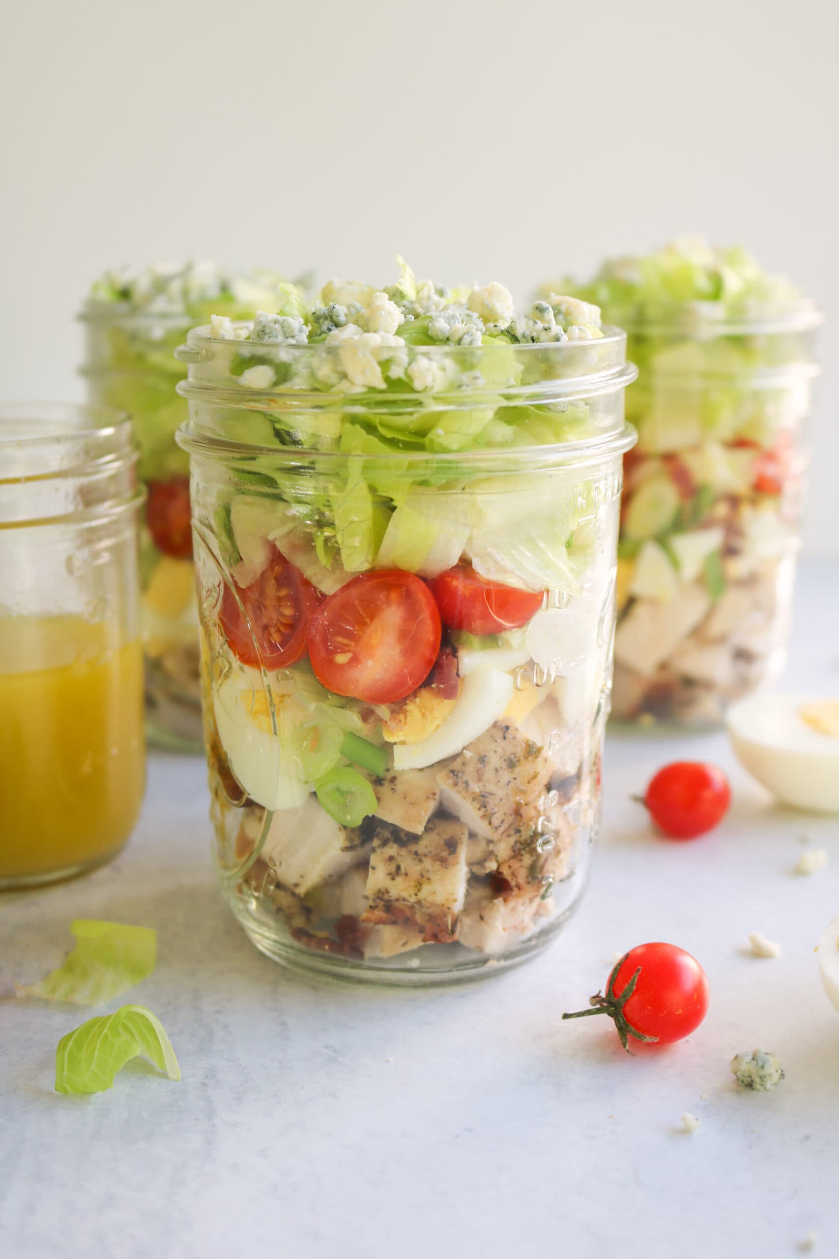 Mason Jar Cobb Salads