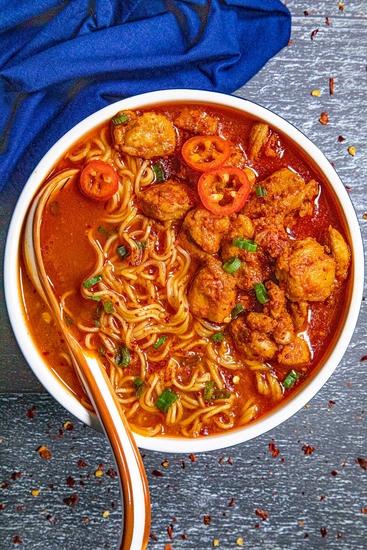 Homemade Buldak Ramen Noodles