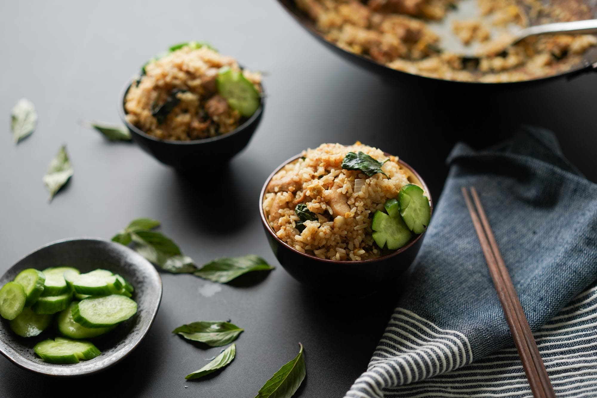 Thai Basil Fried Rice w/ Chicken