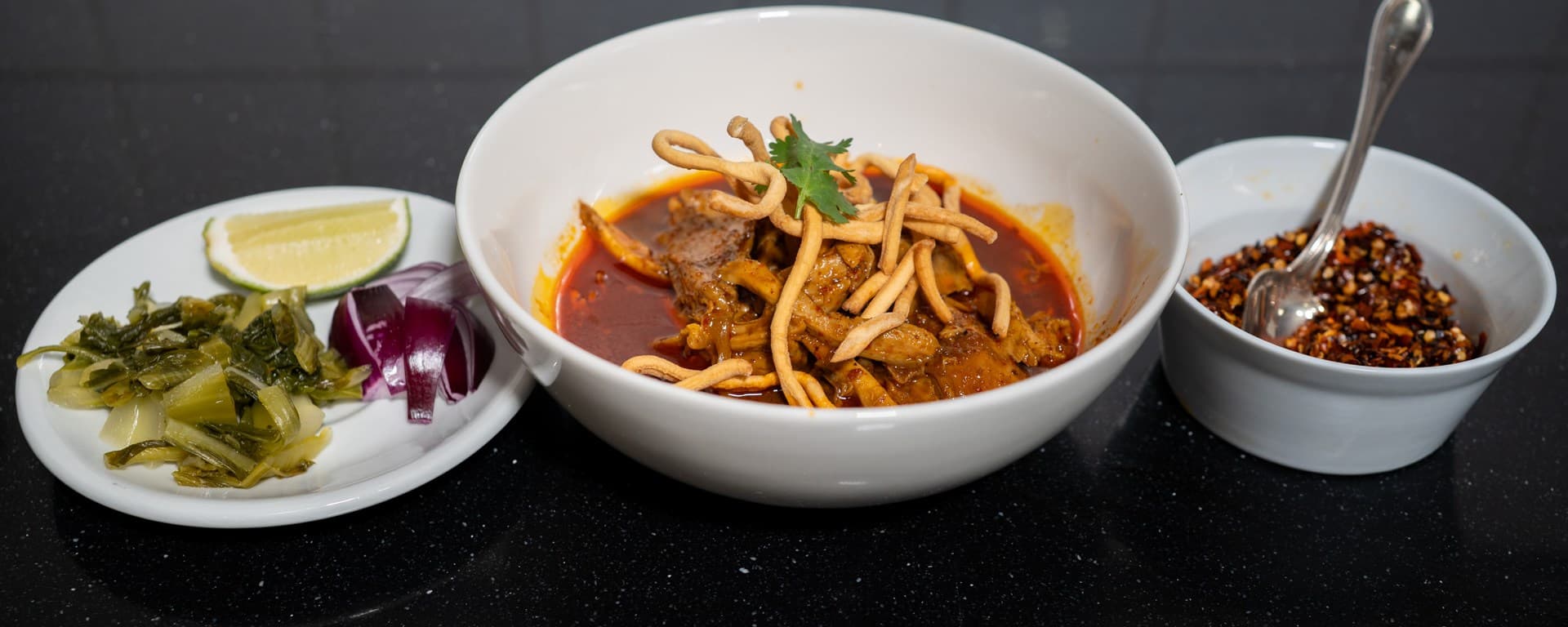 Khao Soi (Northern Thai Curry Noodle Soup with Chicken)