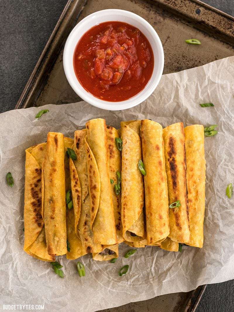Creamy Black Bean Taquitos