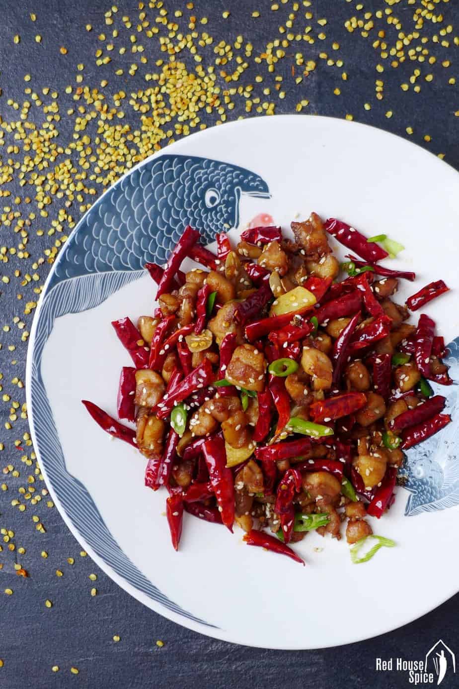 Mala chicken (Chongqing Laziji, 辣子鸡)