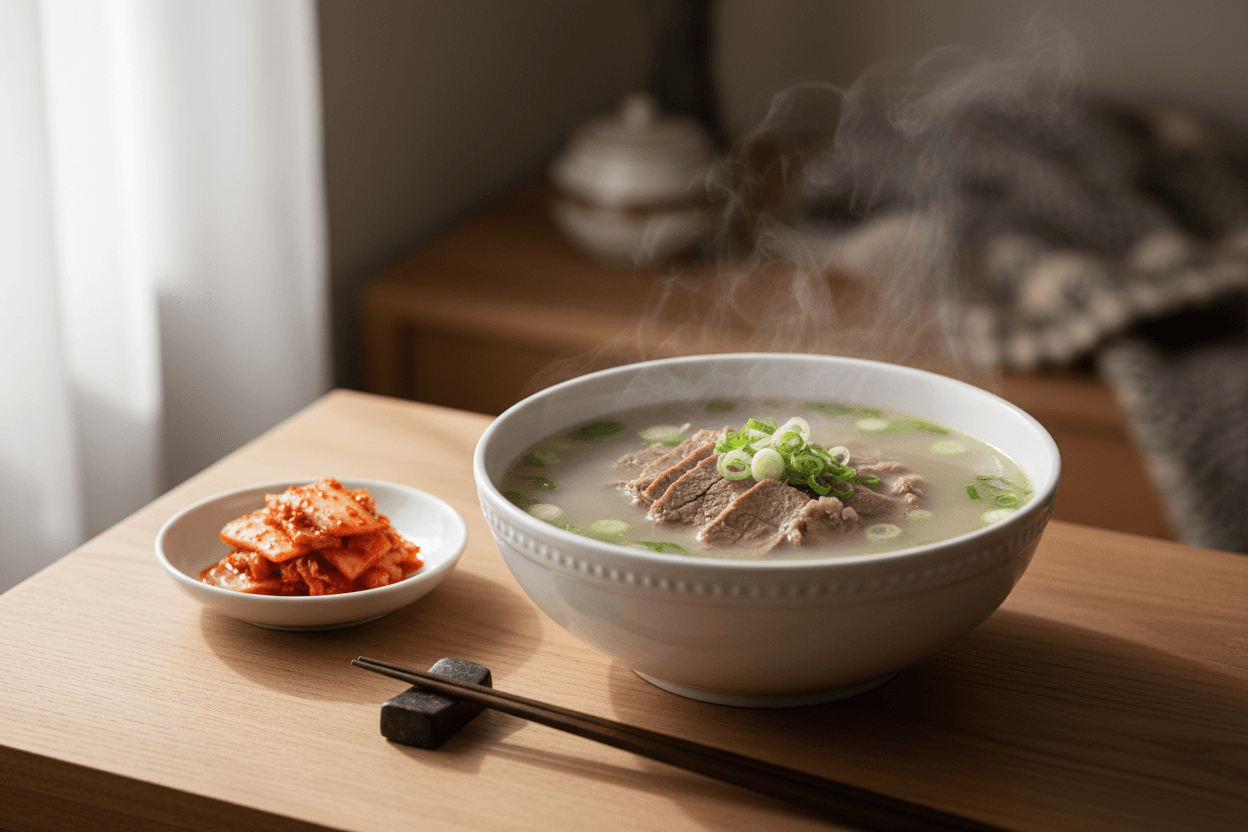 Korean Beef & Ox Bone Soup (Seolleontang)